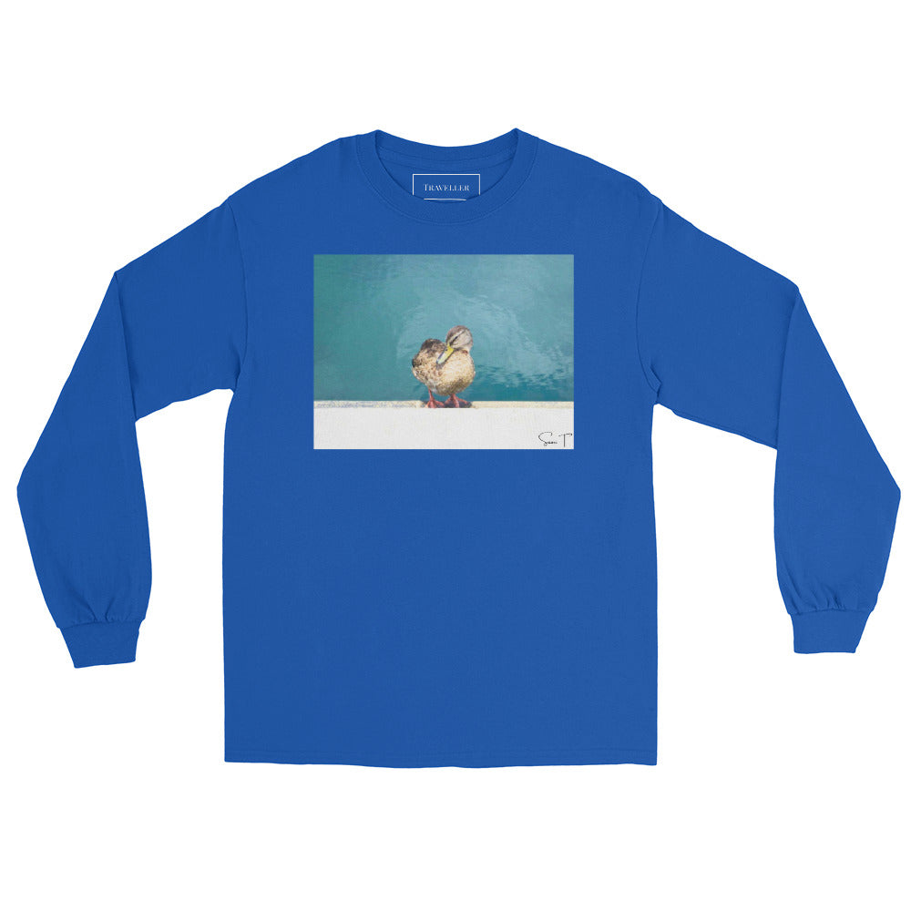 アヒル メンズ ロングスリーブシャツ Royal