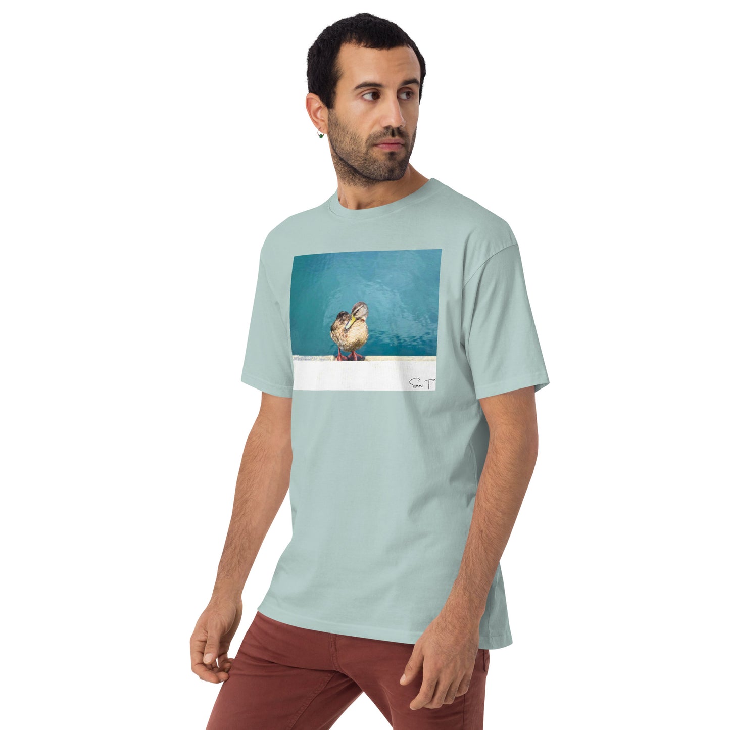 アヒル メンズプレミアムヘビーTシャツ