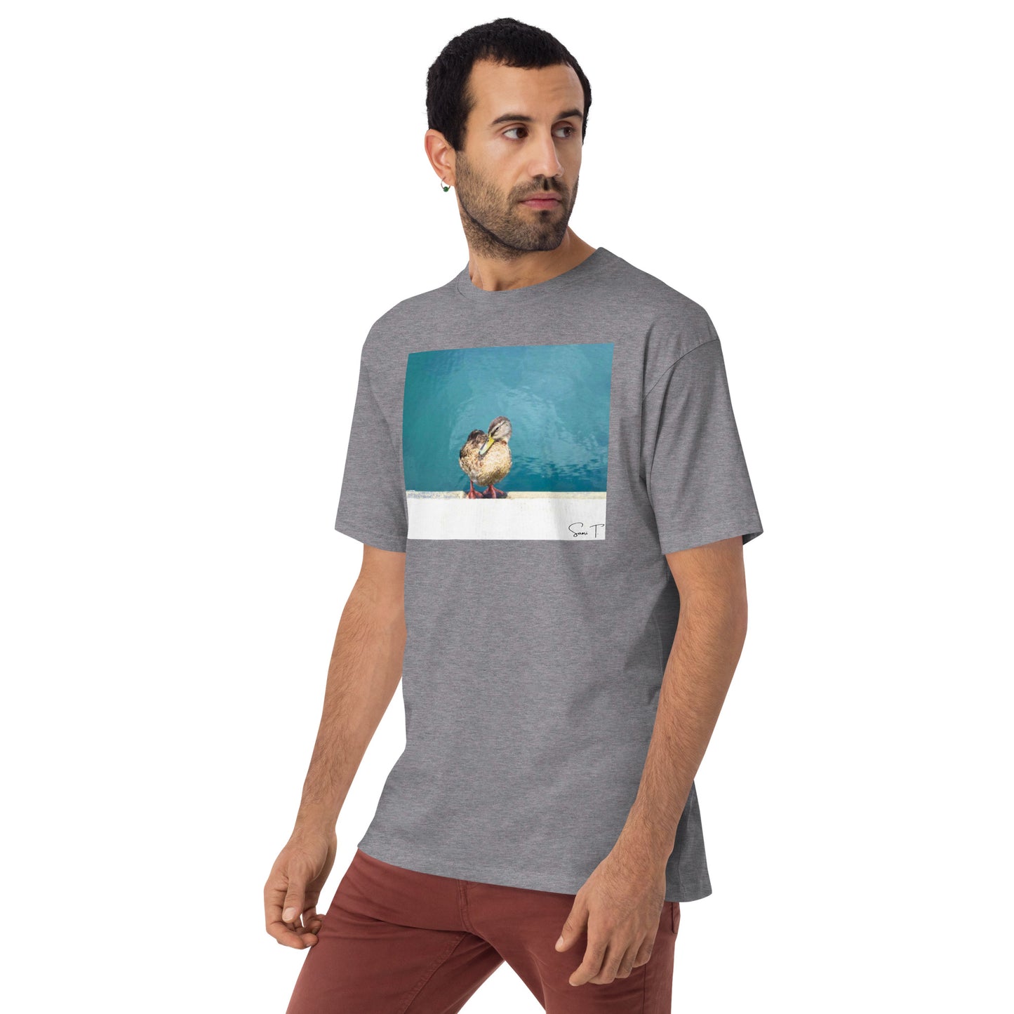 アヒル メンズプレミアムヘビーTシャツ