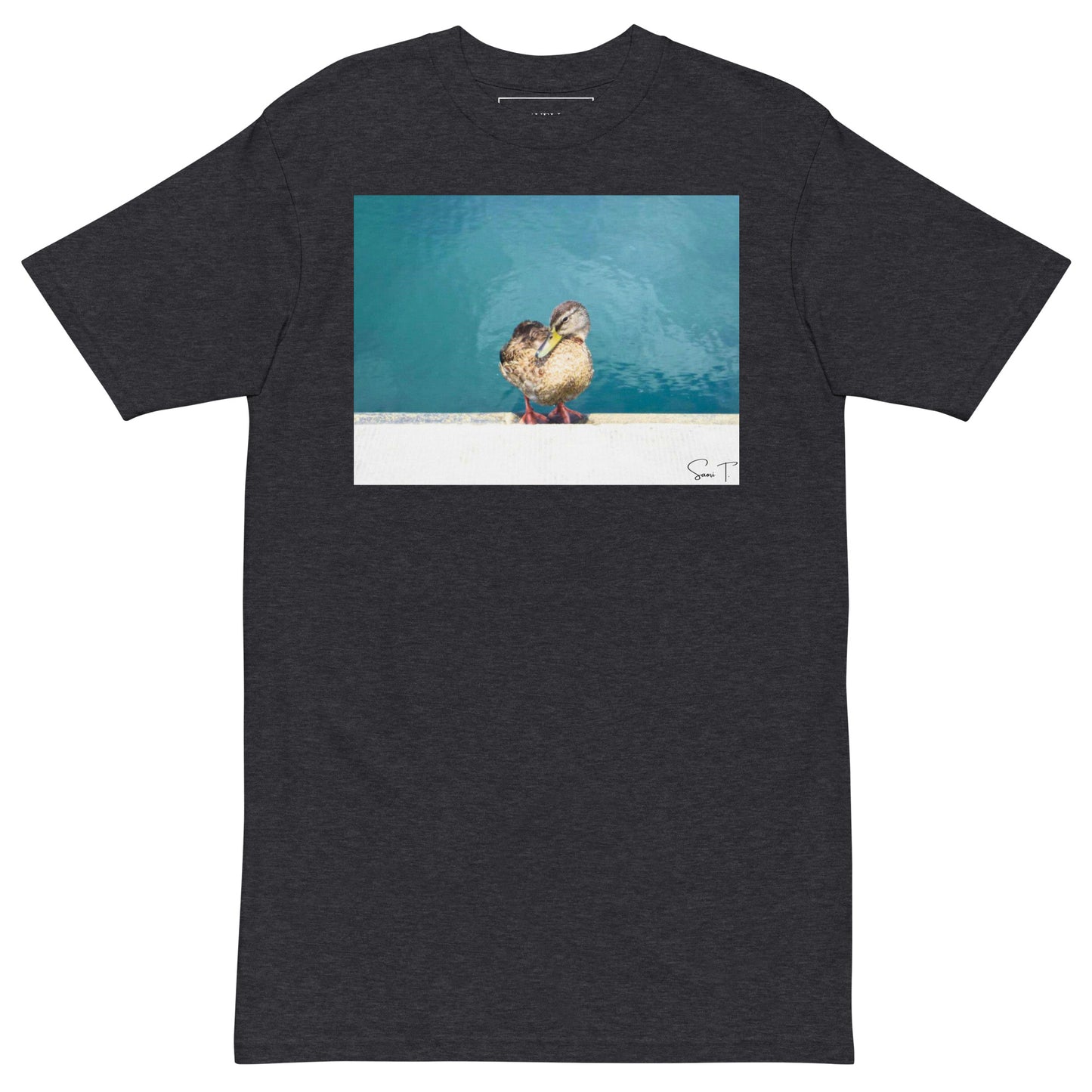 アヒル メンズプレミアムヘビーTシャツ Charcoal Heather