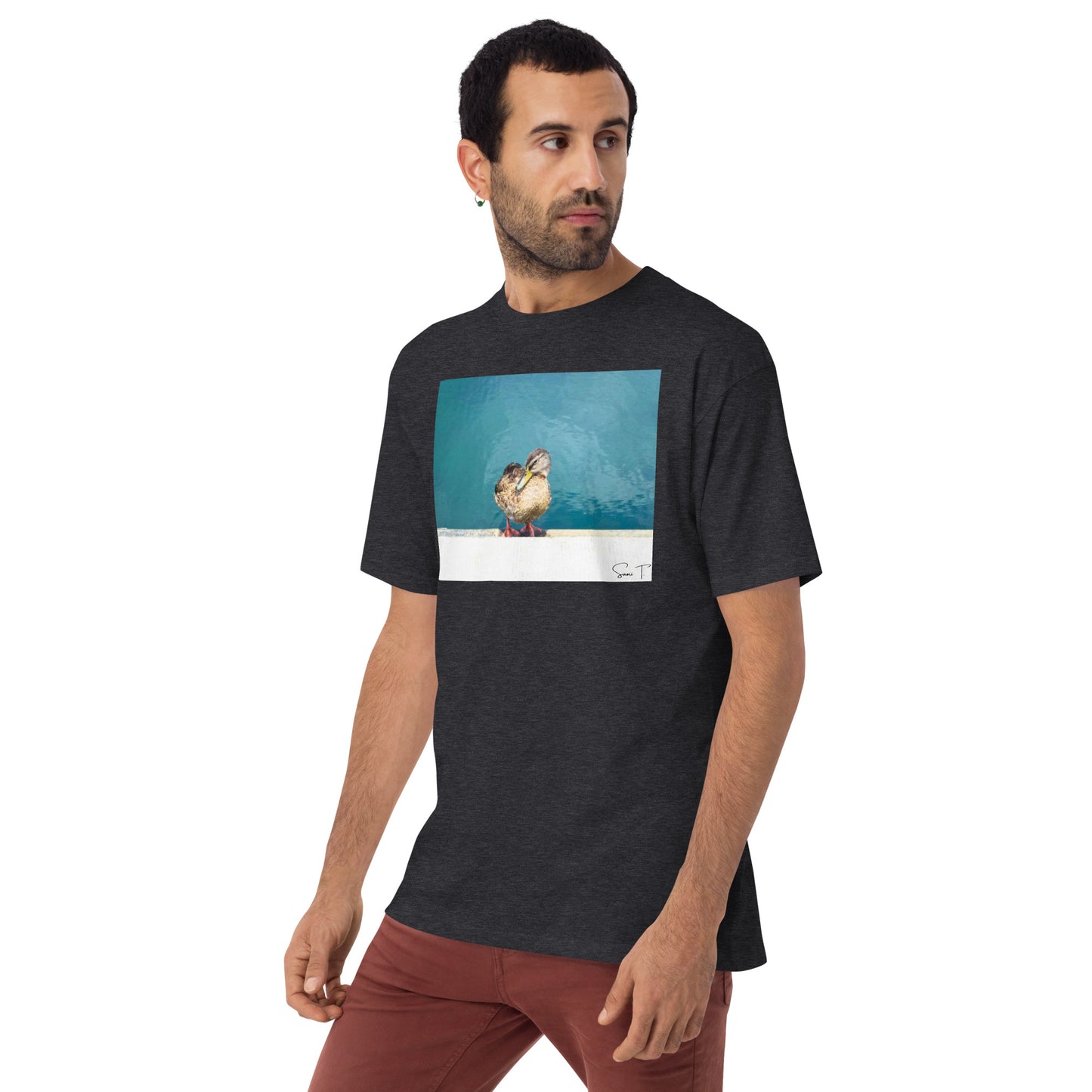 アヒル メンズプレミアムヘビーTシャツ