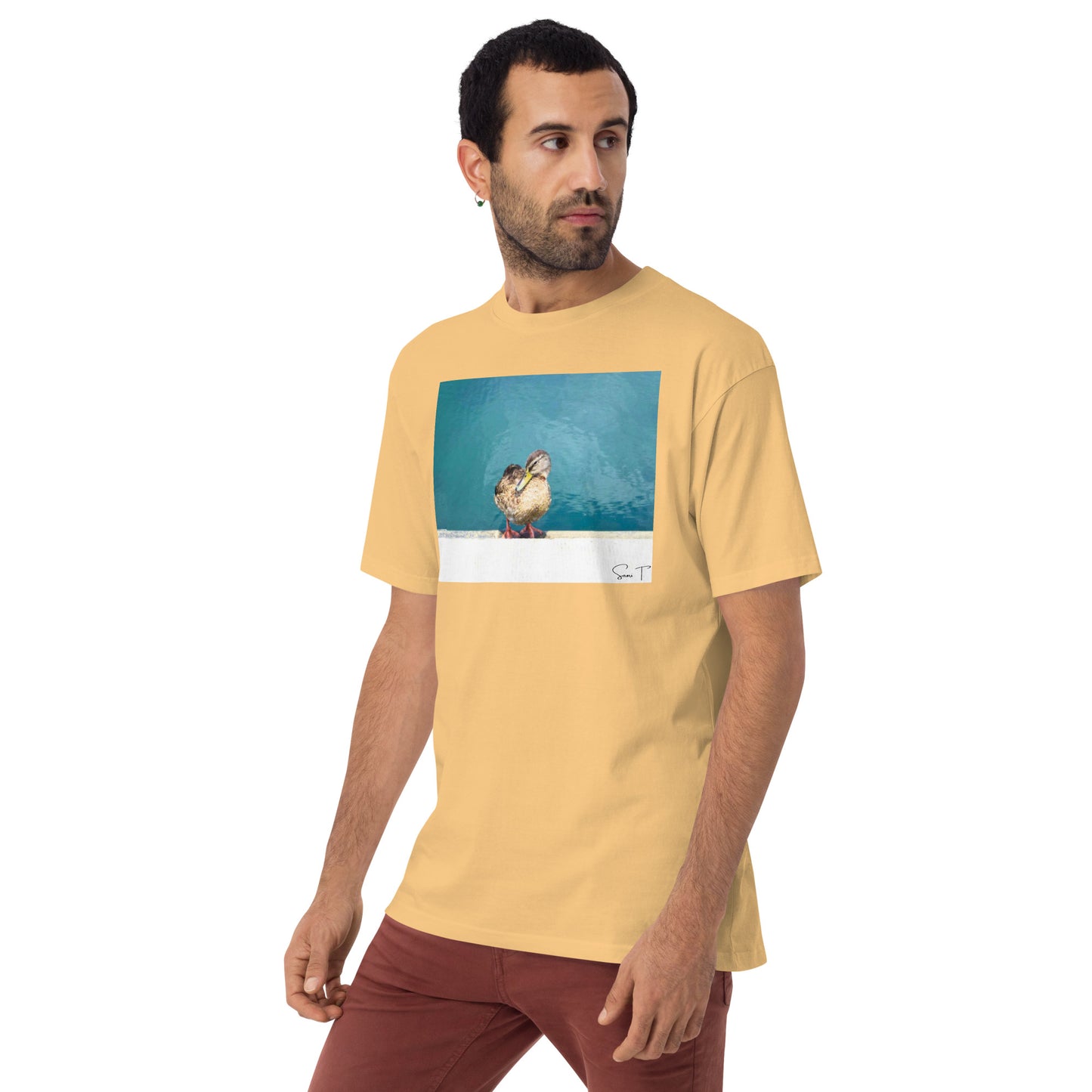 アヒル メンズプレミアムヘビーTシャツ