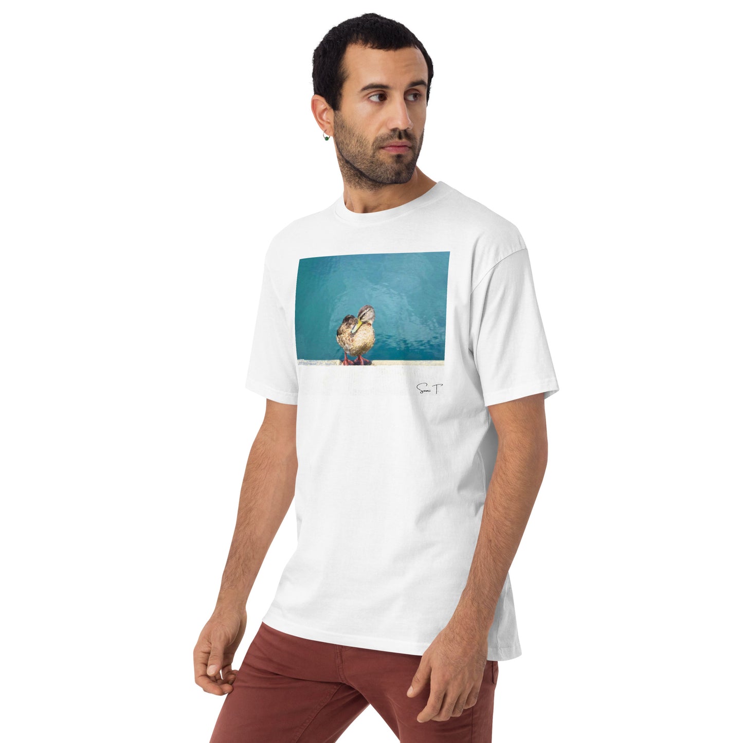 アヒル メンズプレミアムヘビーTシャツ