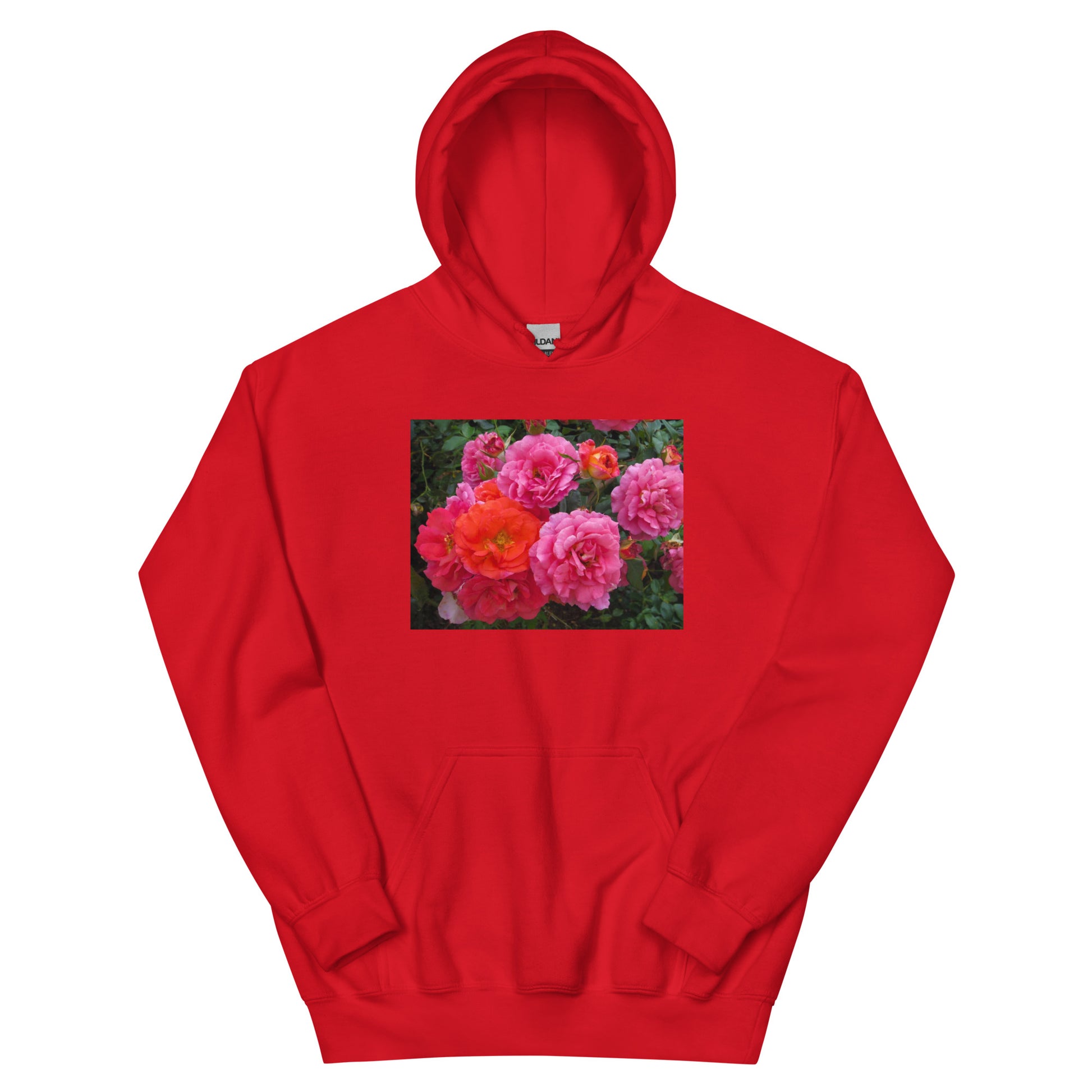 Pink Rose Unisex Hættetrøje Rød