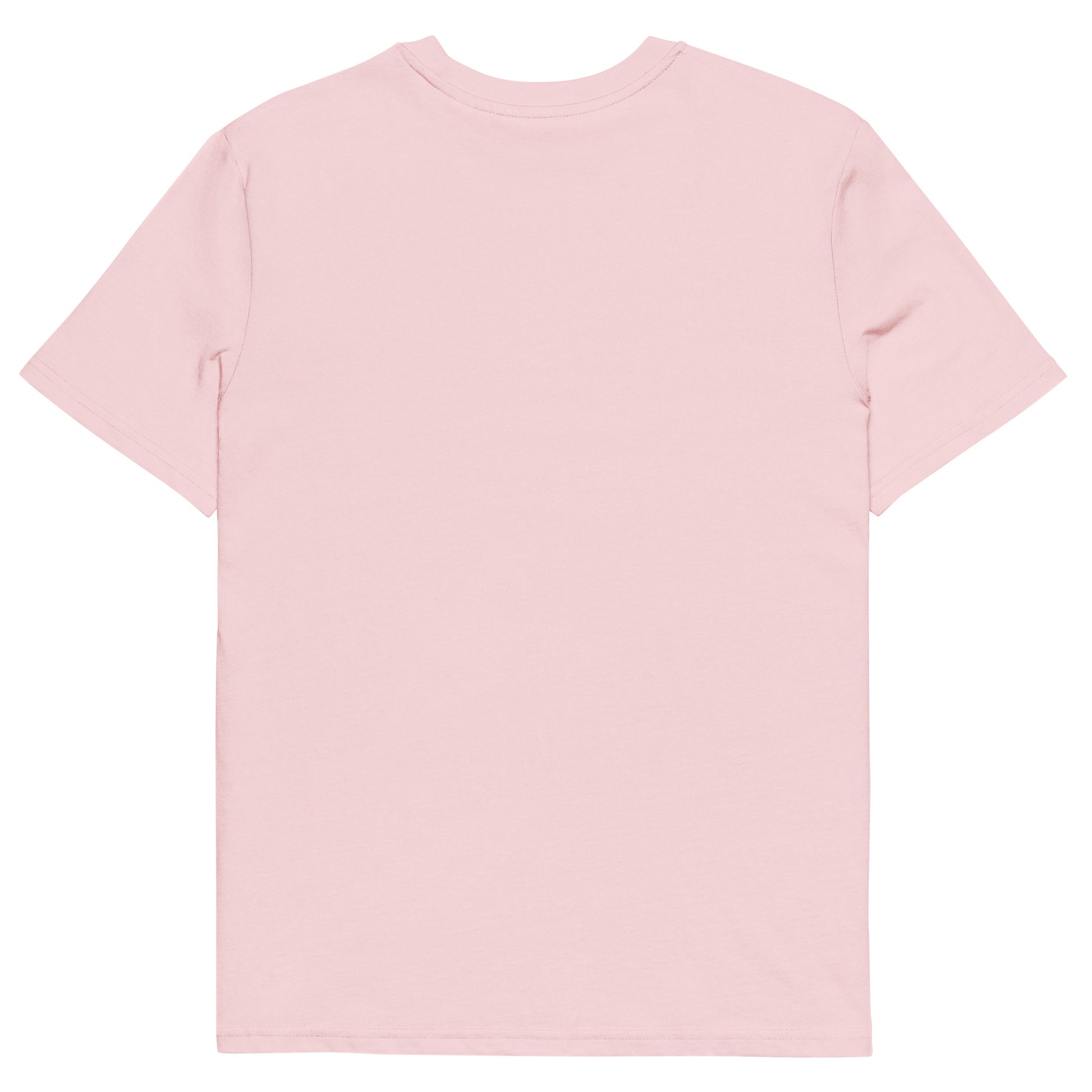 Økologisk bomulds-T-shirt med lyserød rose og unisex-motiv