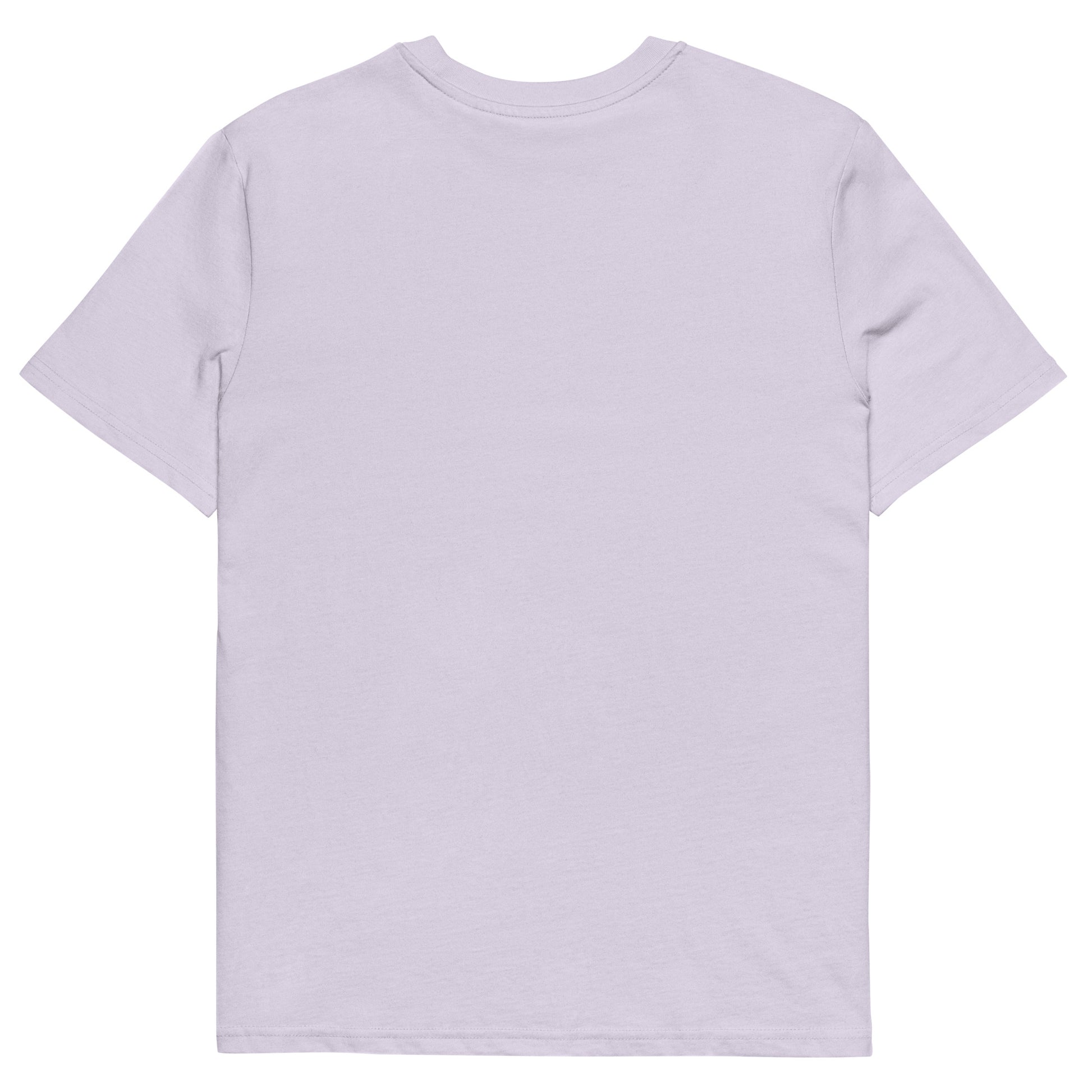 Økologisk bomulds-T-shirt med lyserød rose og unisex-motiv