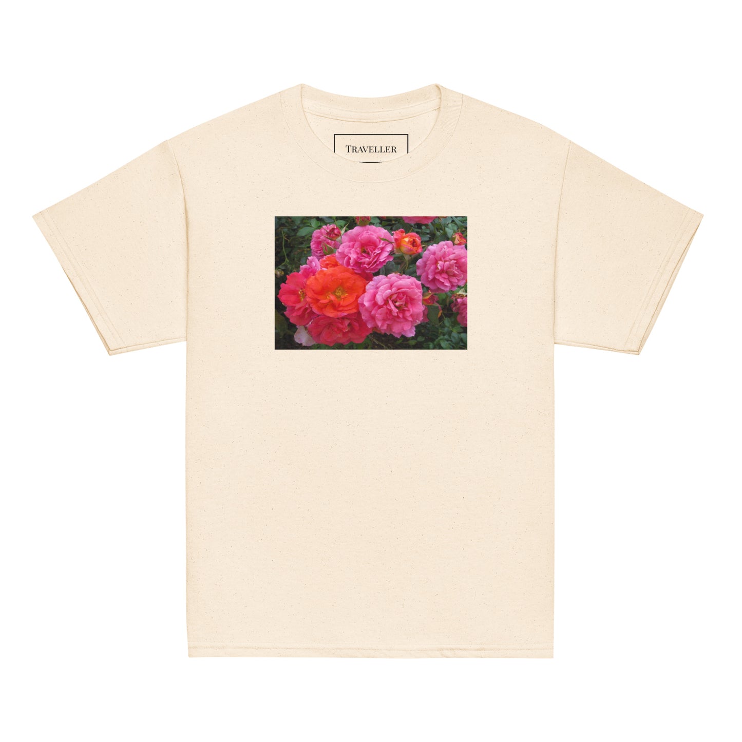 ピンクのバラ ユースTシャツ