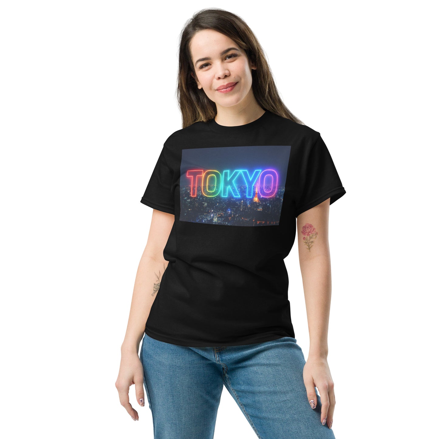 東京ロゴTシャツ 夜景デザイン ユニセックス