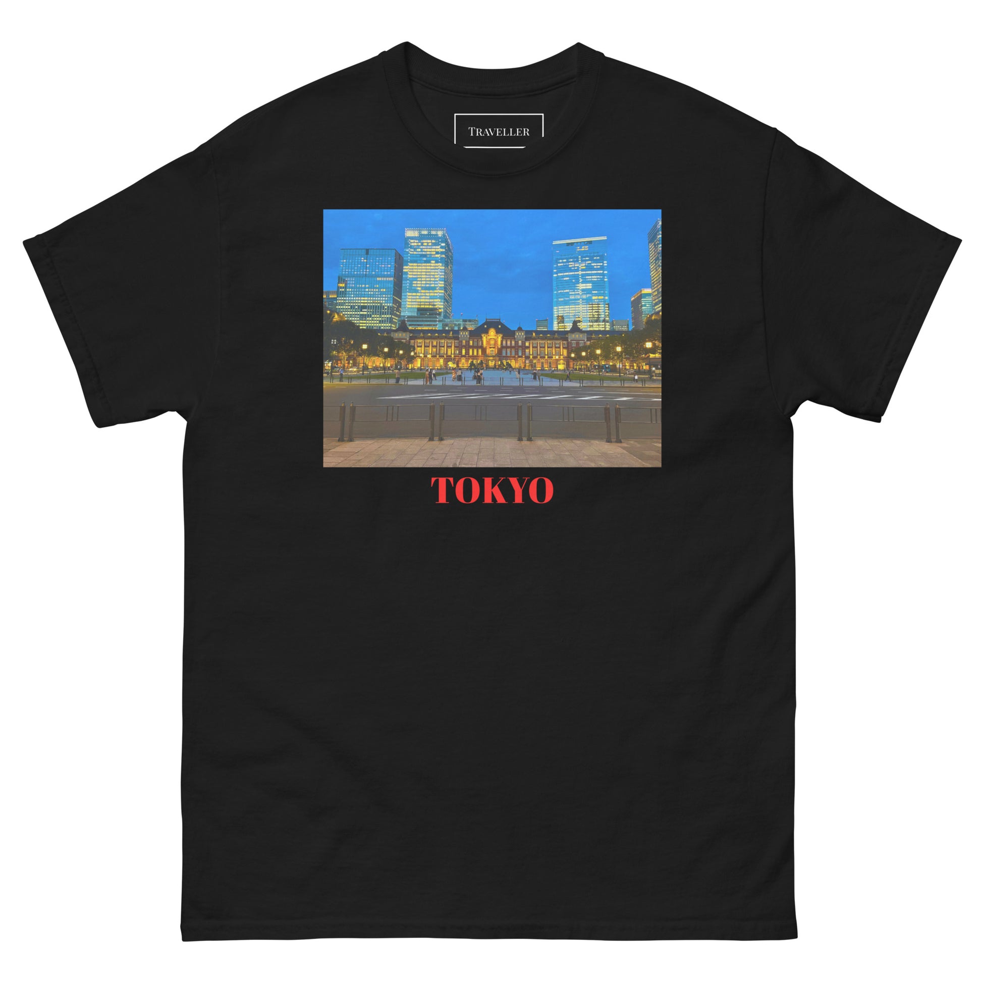 Tokyo Station T-shirt, Unisex, Tokyo Souvenir, Japansk Souvenir, Sort