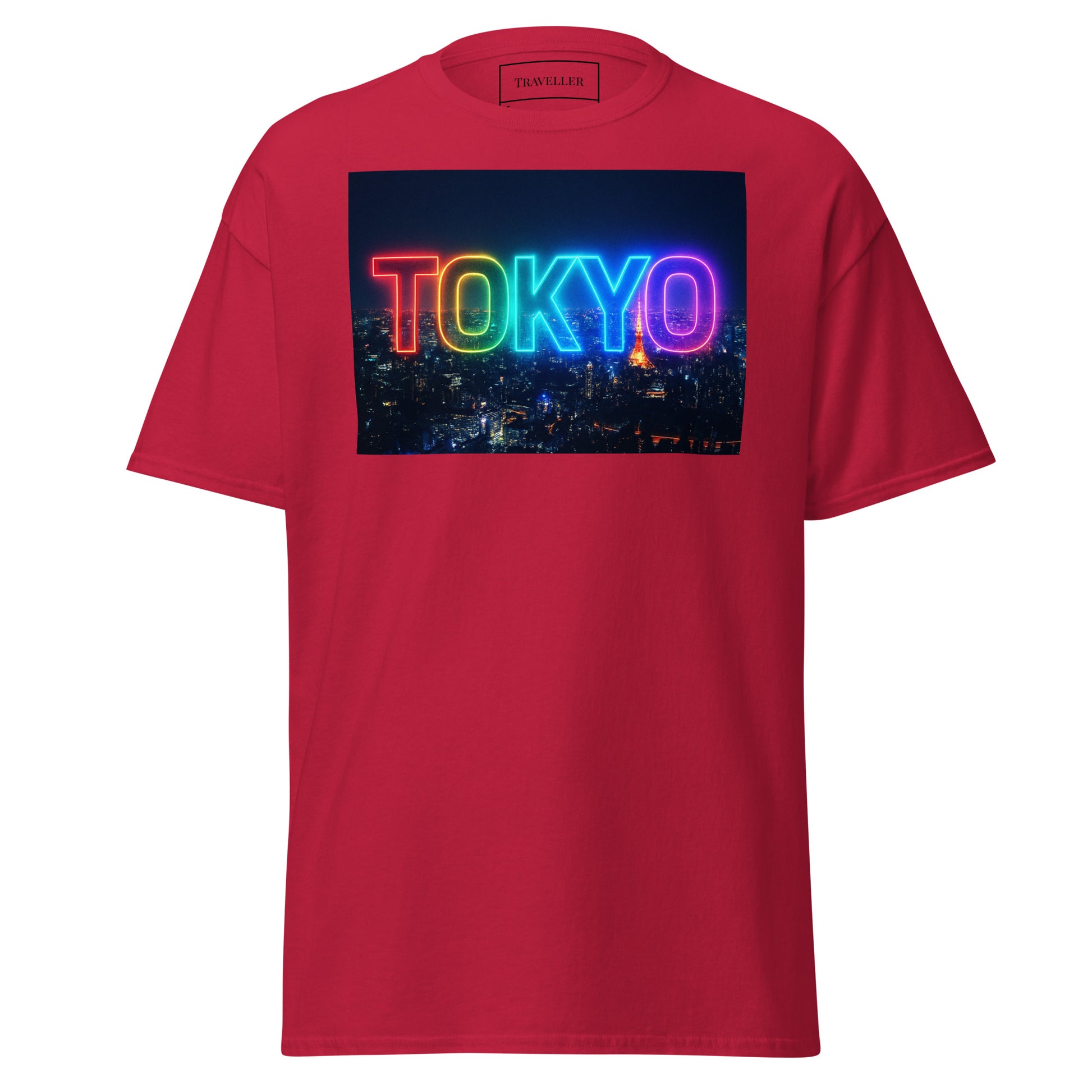 Tokyo-logo-T-shirt med natteudsigt, unisex, Tokyo-souvenir
