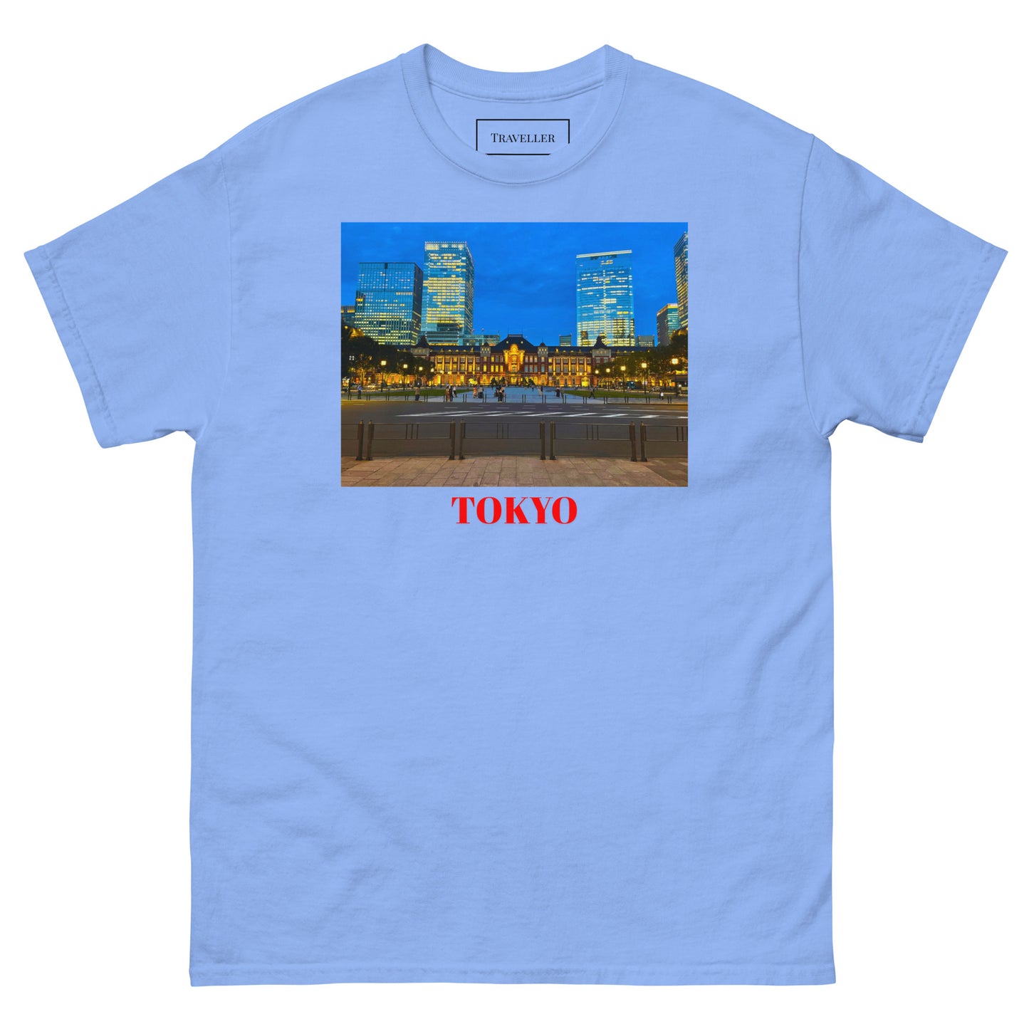 東京駅Tシャツ ユニセックス Carolina Blue