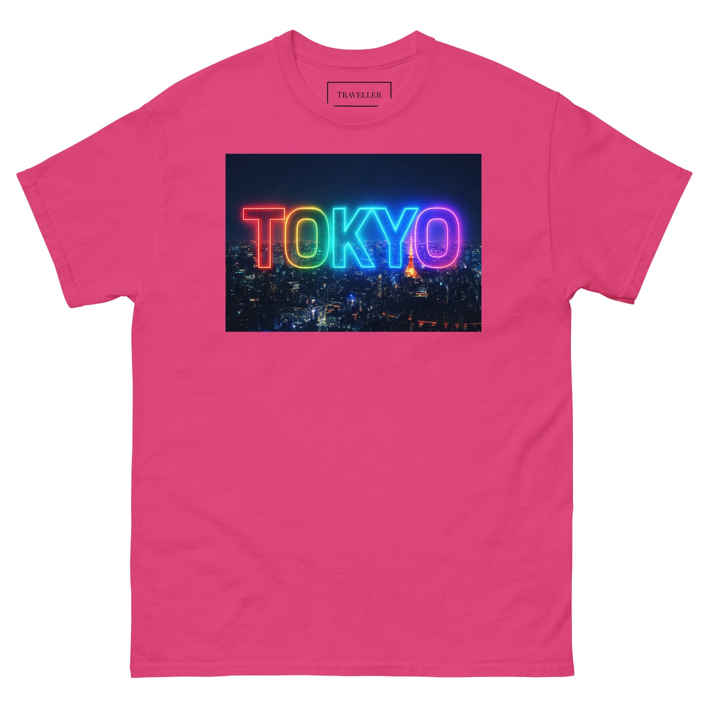 東京ロゴTシャツ 夜景デザイン ユニセックス Heliconia