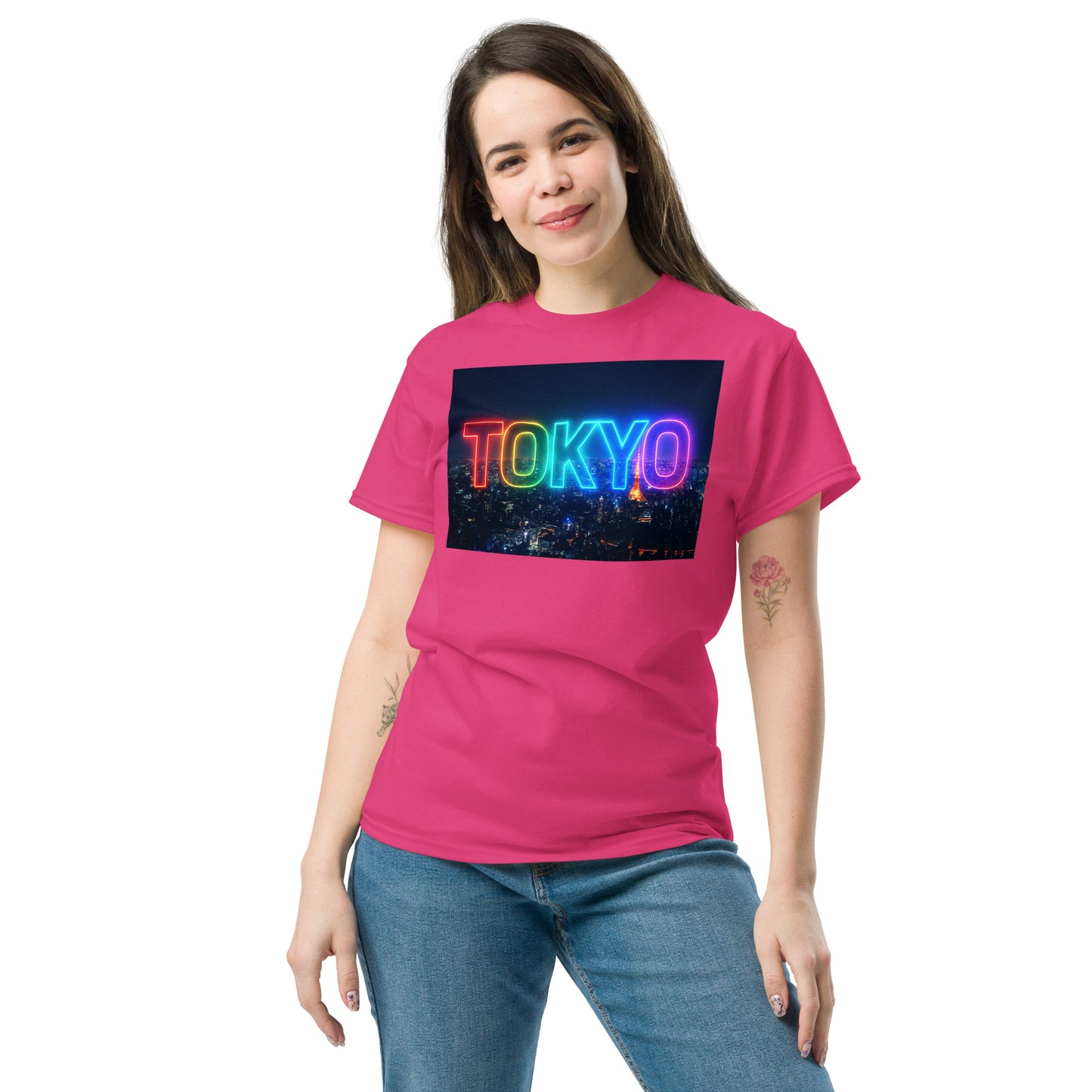 東京ロゴTシャツ 夜景デザイン ユニセックス