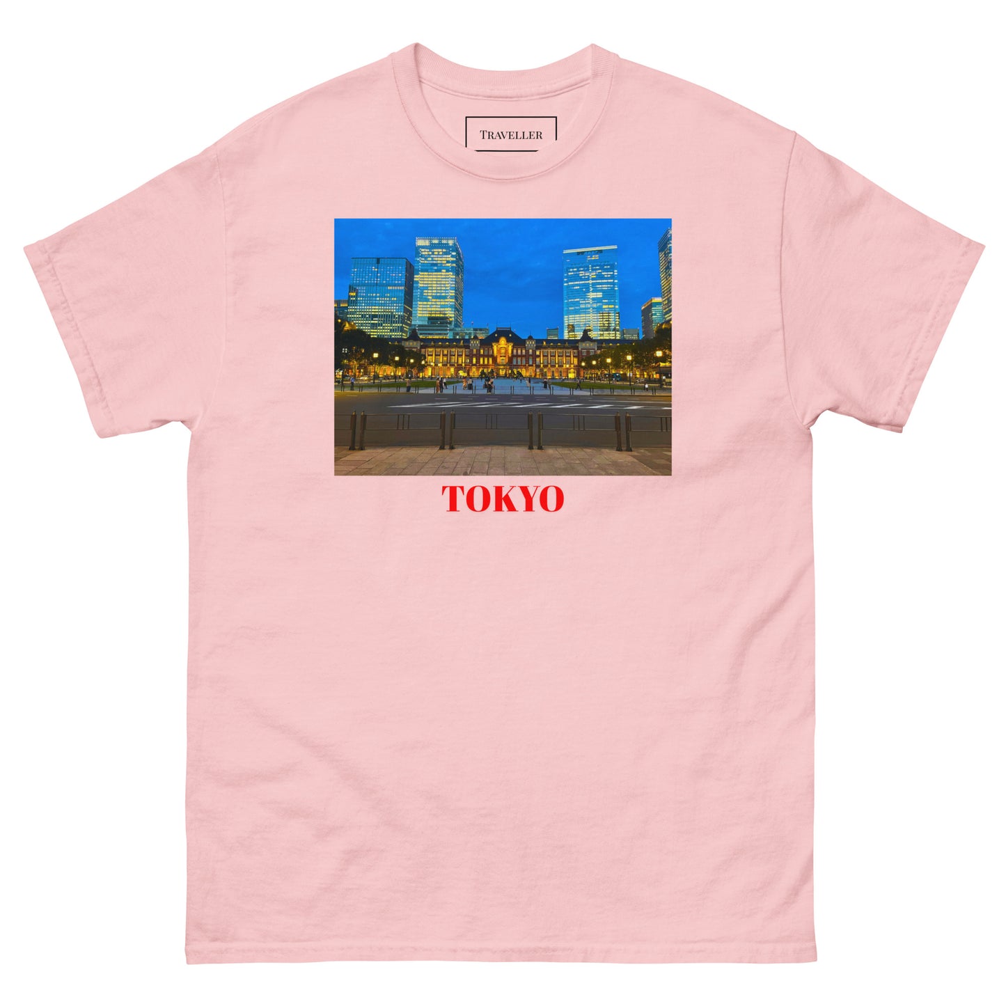 東京駅Tシャツ ユニセックス Light Pink