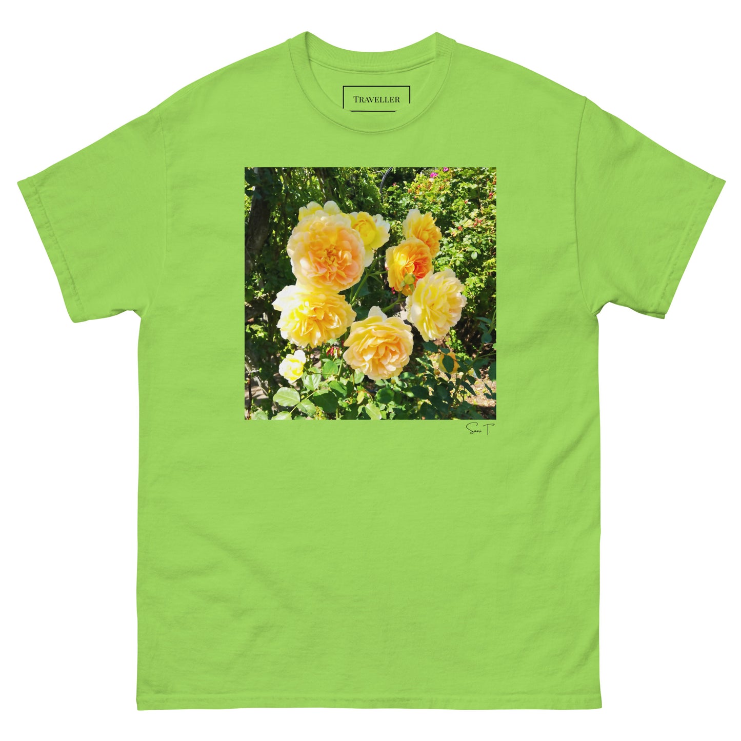 黄色バラTシャツ Lime