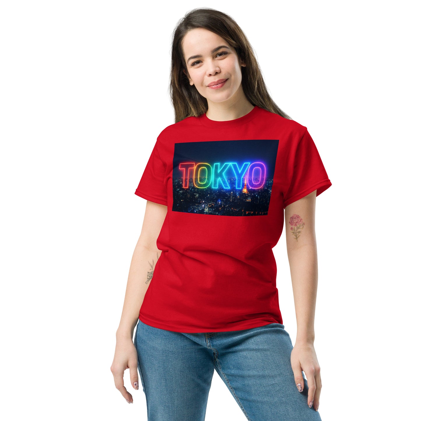 東京ロゴTシャツ 夜景デザイン ユニセックス