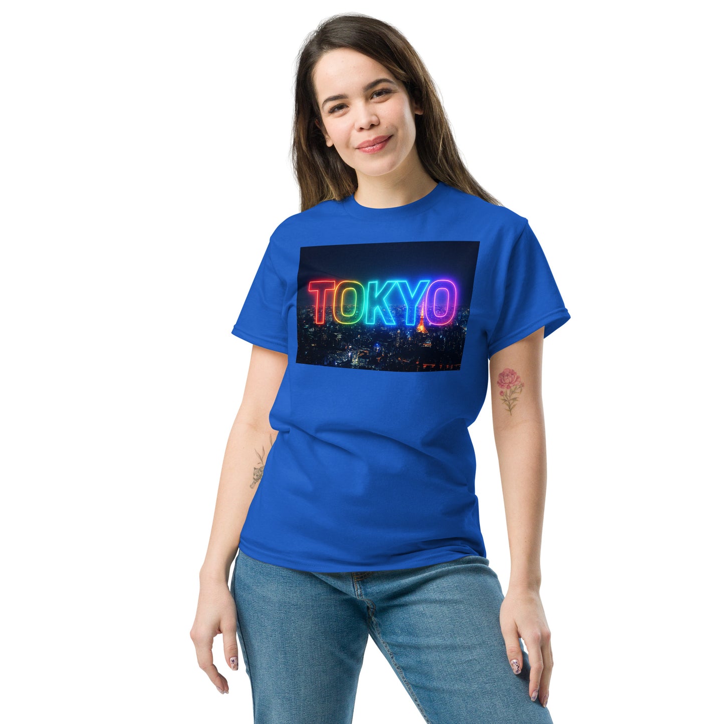 東京ロゴTシャツ 夜景デザイン ユニセックス