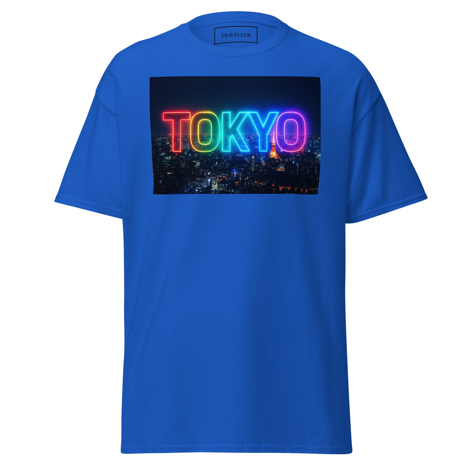 Tokyo-logo-T-shirt med natteudsigt, unisex, Tokyo-souvenir