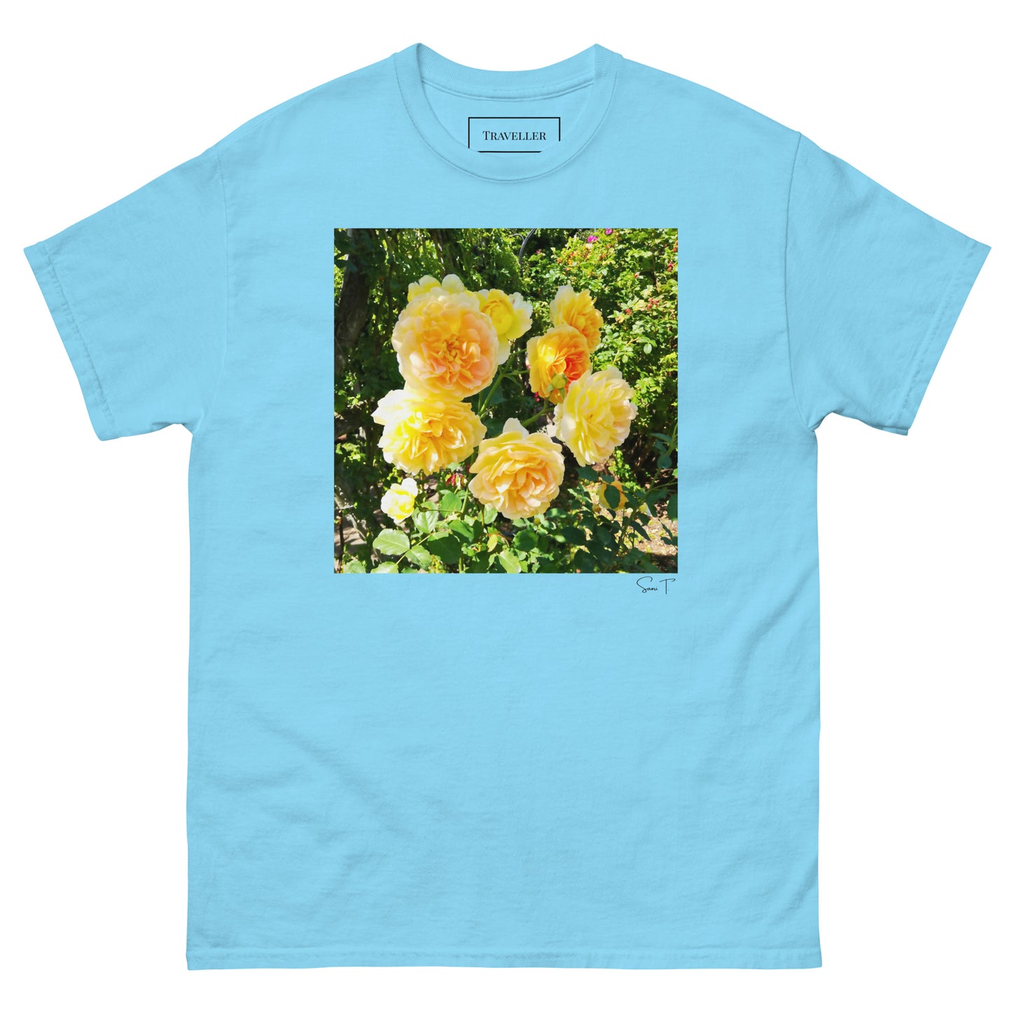 黄色バラTシャツ Sky