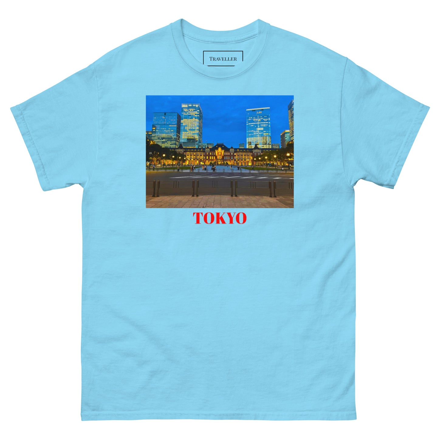 東京駅Tシャツ ユニセックス Sky