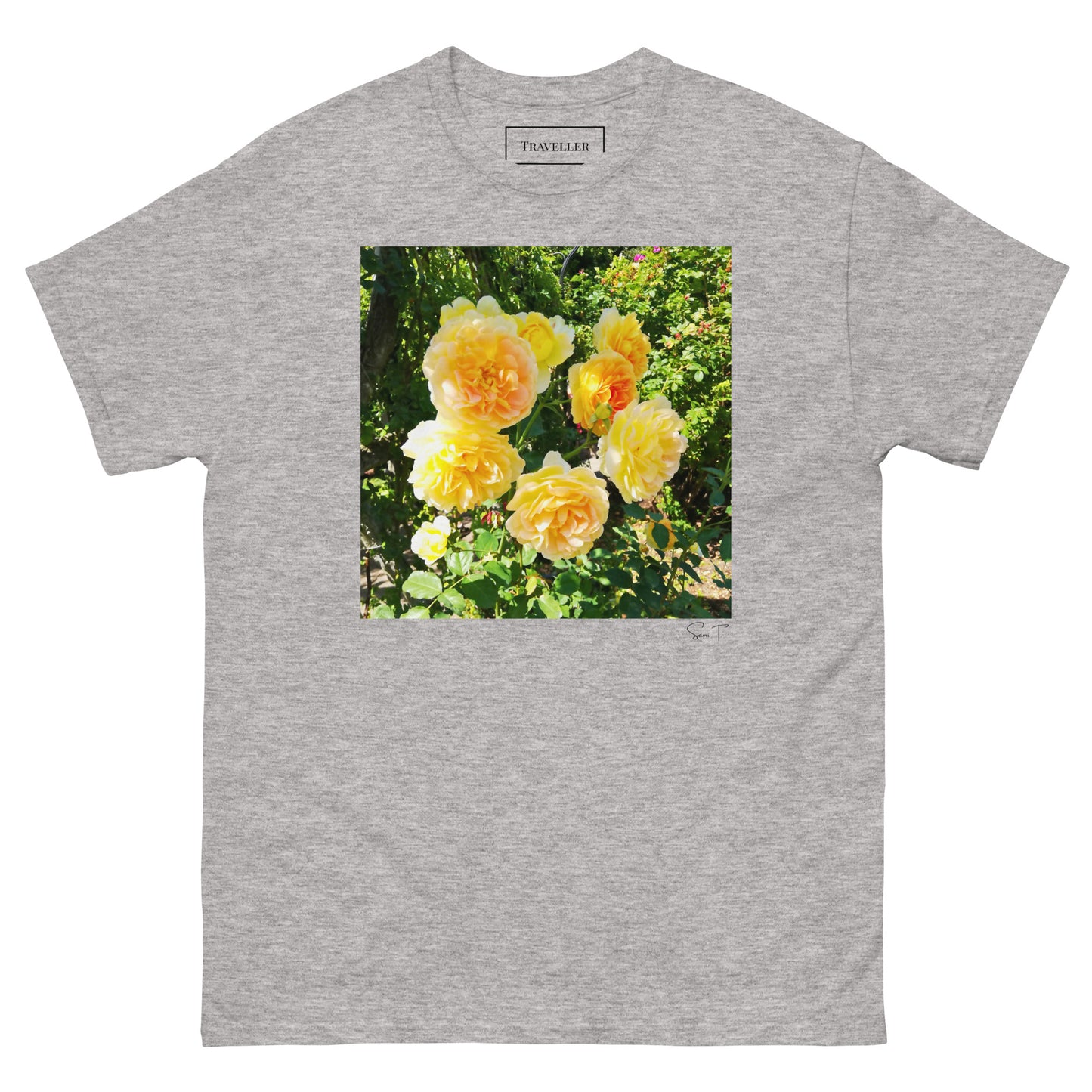 黄色バラTシャツ Sport Grey