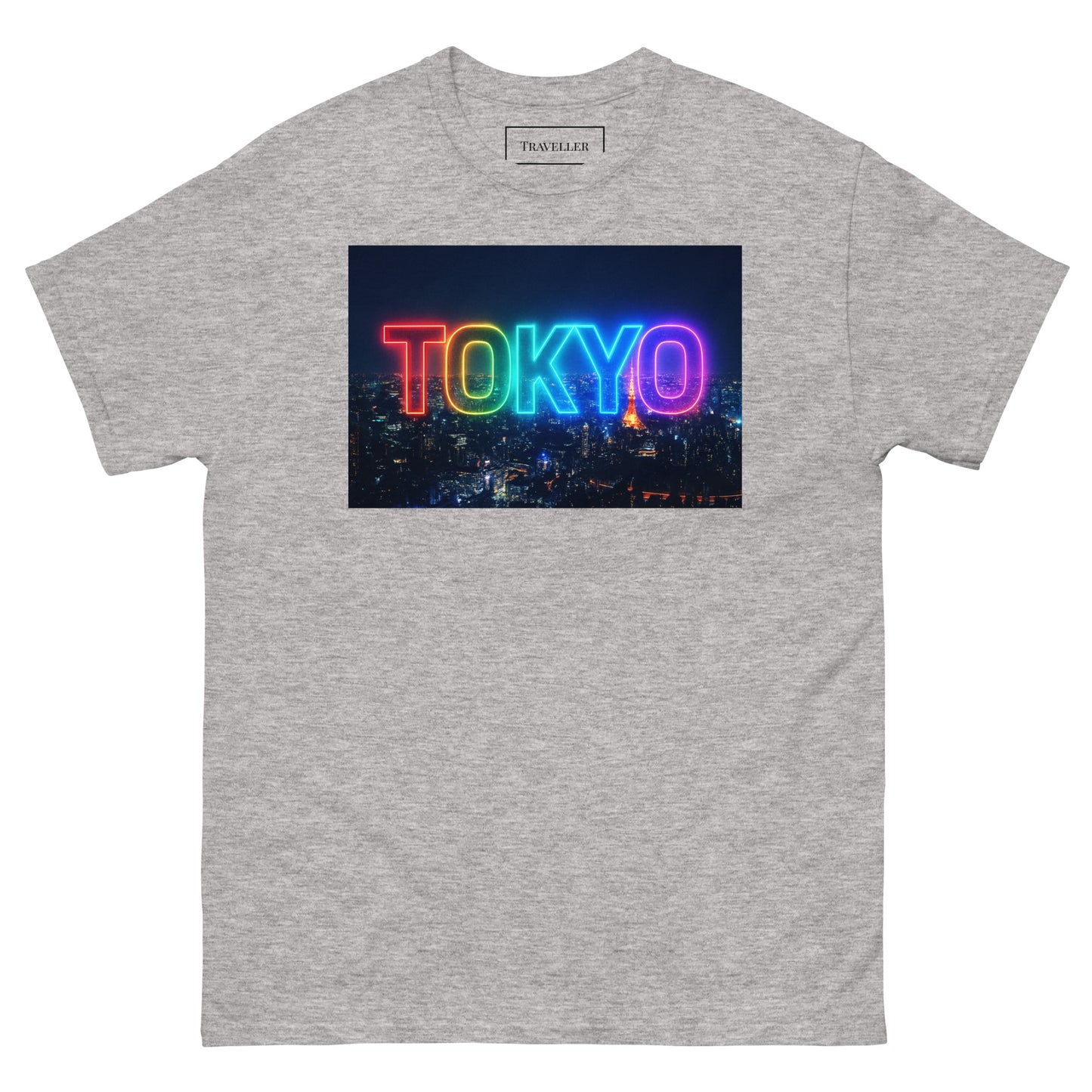 東京ロゴTシャツ 夜景デザイン ユニセックス Sport Grey