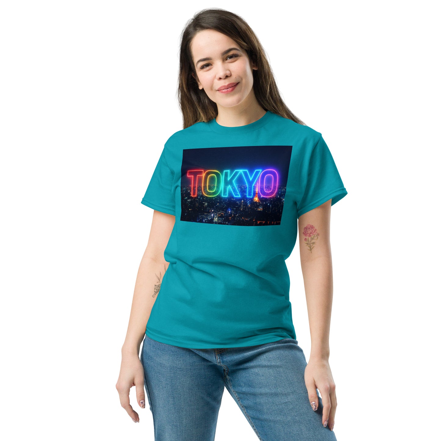 東京ロゴTシャツ 夜景デザイン ユニセックス