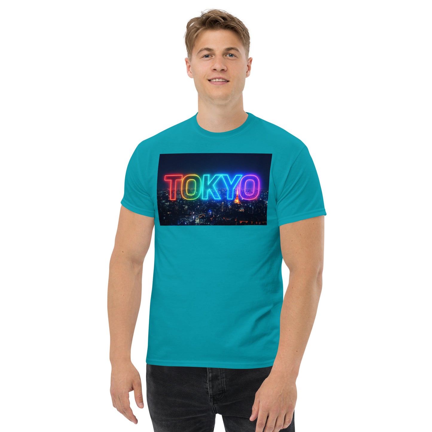 東京ロゴTシャツ 夜景デザイン ユニセックス