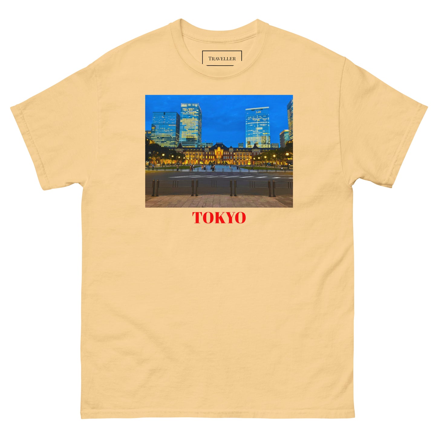 東京駅Tシャツ ユニセックス Yellow Haze