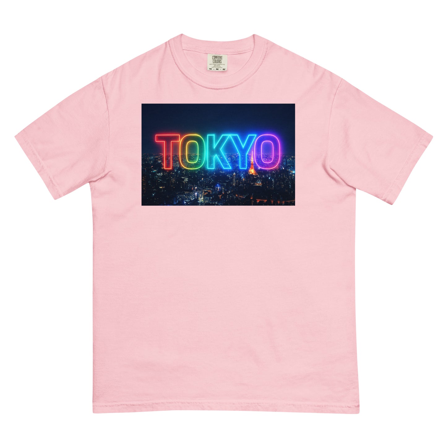 東京Tシャツ 夜景デザイン - ガーメントダイ加工 ヘビーウェイト Blossom