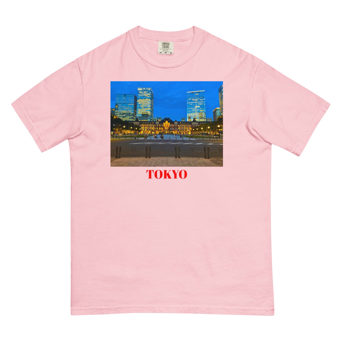 東京駅ヘビーウェイトTシャツ ユニセックス ガーメントダイ加工 Blossom