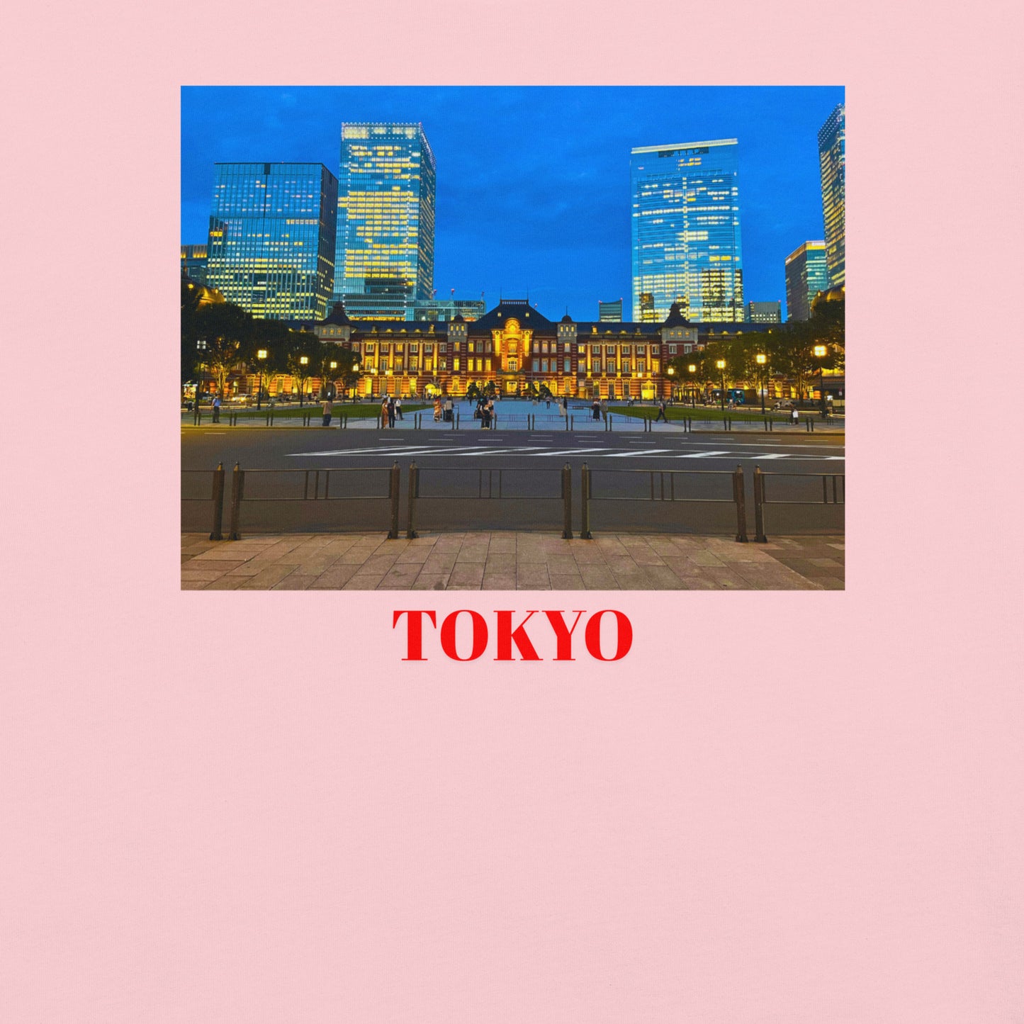 東京駅ヘビーウェイトTシャツ ユニセックス ガーメントダイ加工