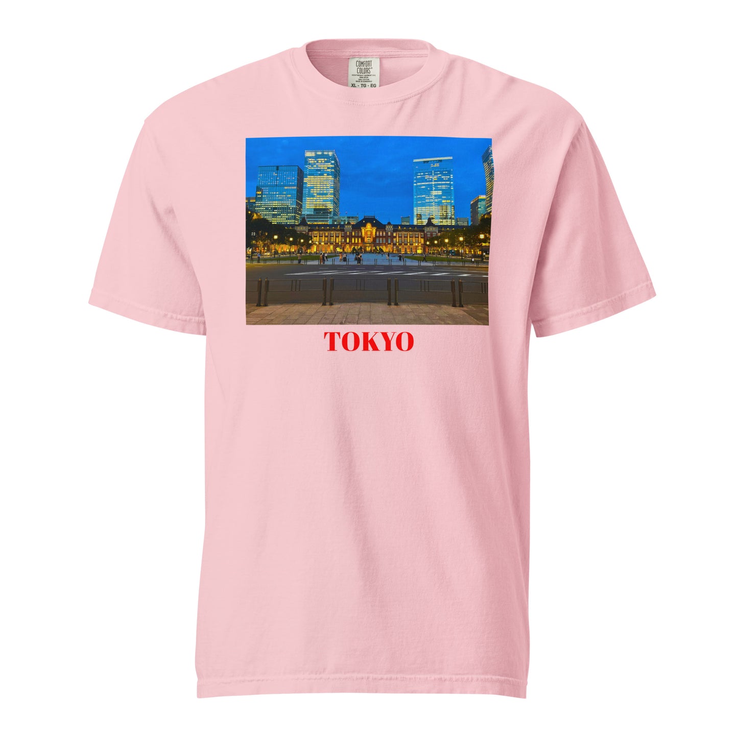東京駅ヘビーウェイトTシャツ ユニセックス ガーメントダイ加工