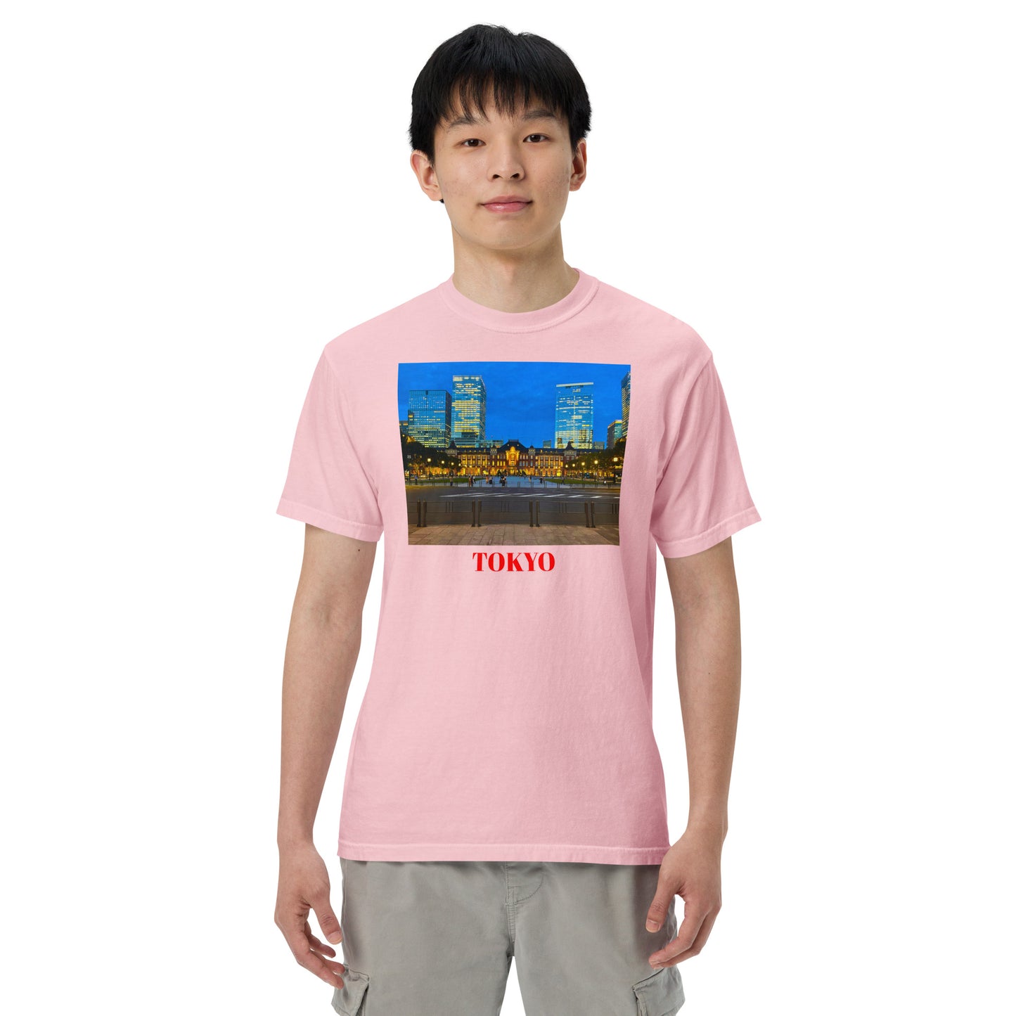 東京駅ヘビーウェイトTシャツ ユニセックス ガーメントダイ加工