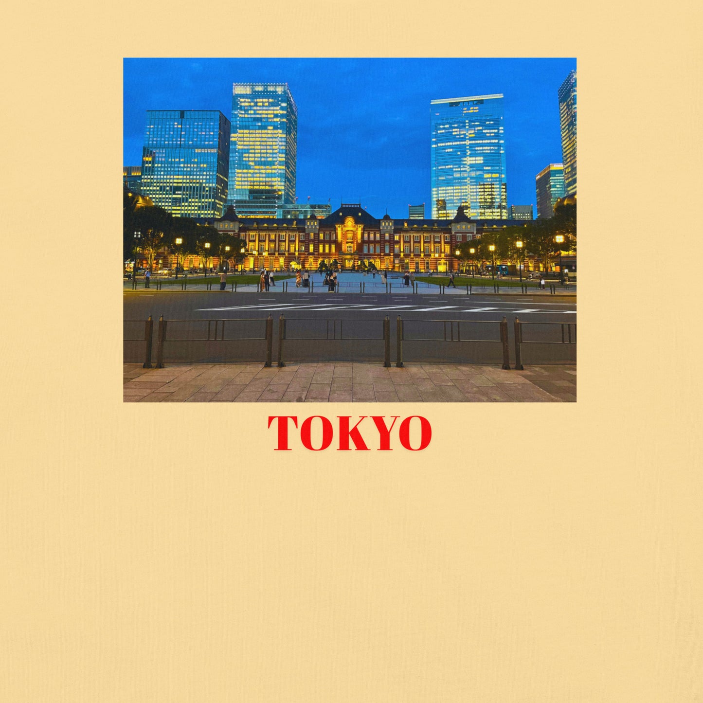 東京駅ヘビーウェイトTシャツ ユニセックス ガーメントダイ加工