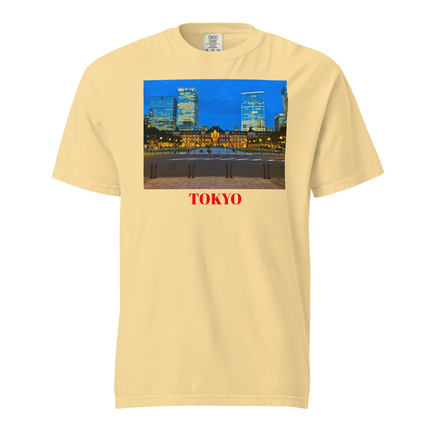 東京駅ヘビーウェイトTシャツ ユニセックス ガーメントダイ加工