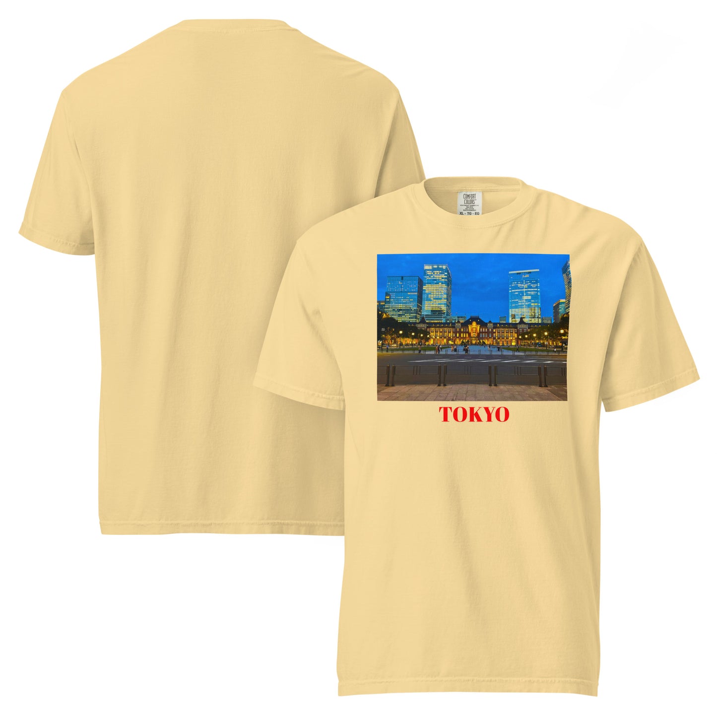 東京駅ヘビーウェイトTシャツ ユニセックス ガーメントダイ加工