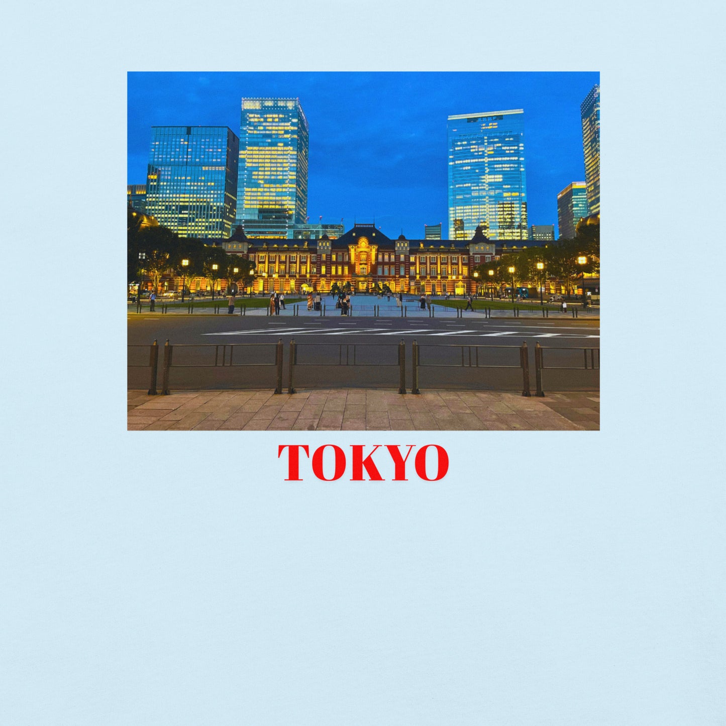 東京駅ヘビーウェイトTシャツ ユニセックス ガーメントダイ加工