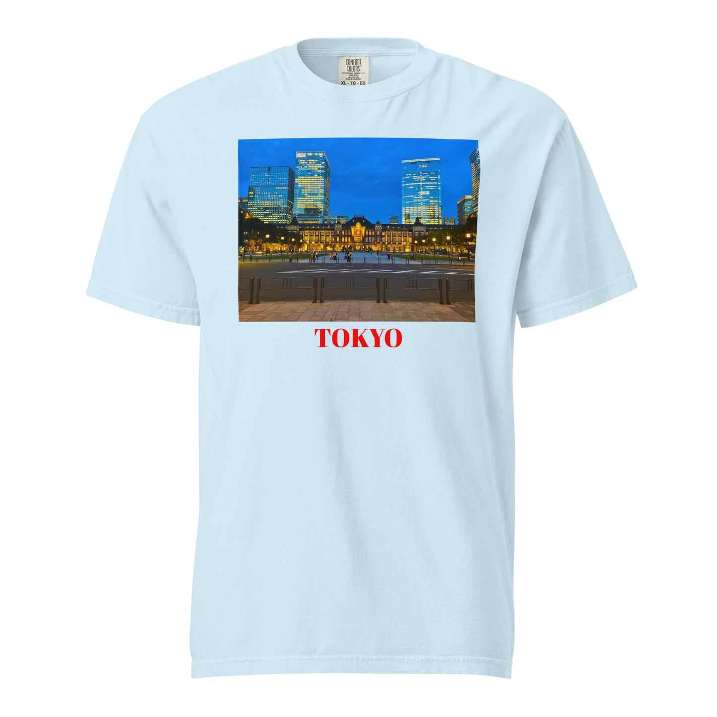 東京駅ヘビーウェイトTシャツ ユニセックス ガーメントダイ加工