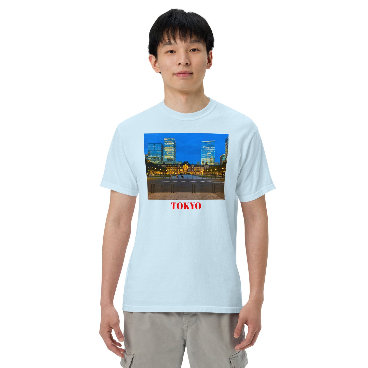 東京駅ヘビーウェイトTシャツ ユニセックス ガーメントダイ加工