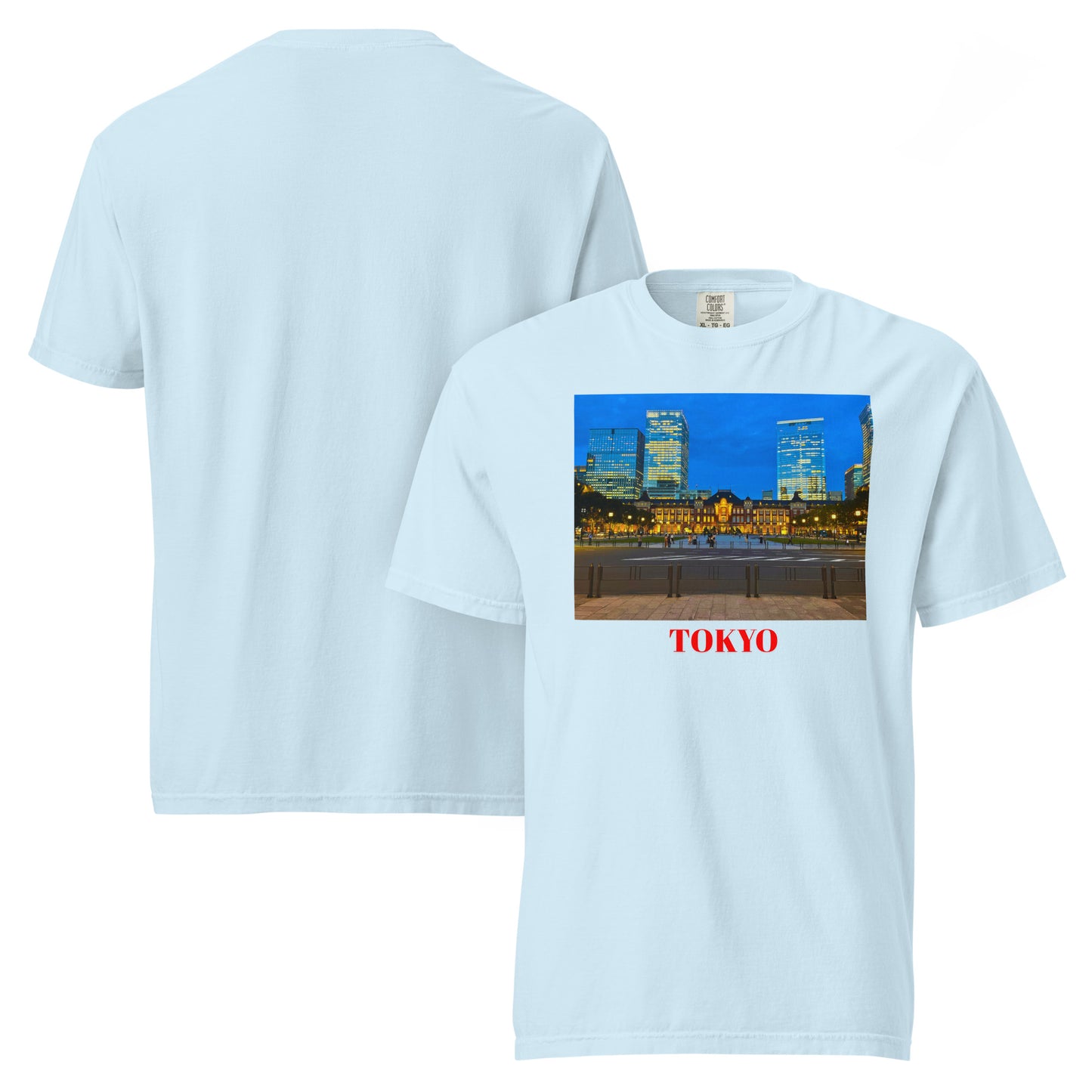 東京駅ヘビーウェイトTシャツ ユニセックス ガーメントダイ加工
