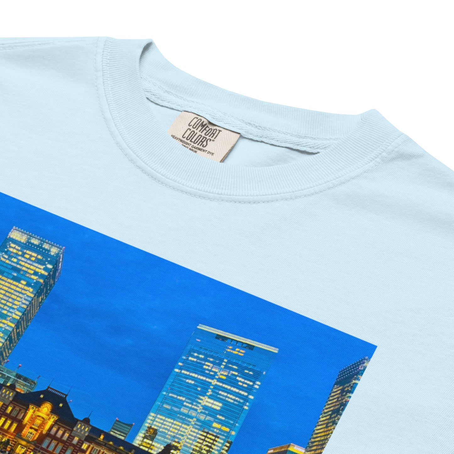 東京駅ヘビーウェイトTシャツ ユニセックス ガーメントダイ加工