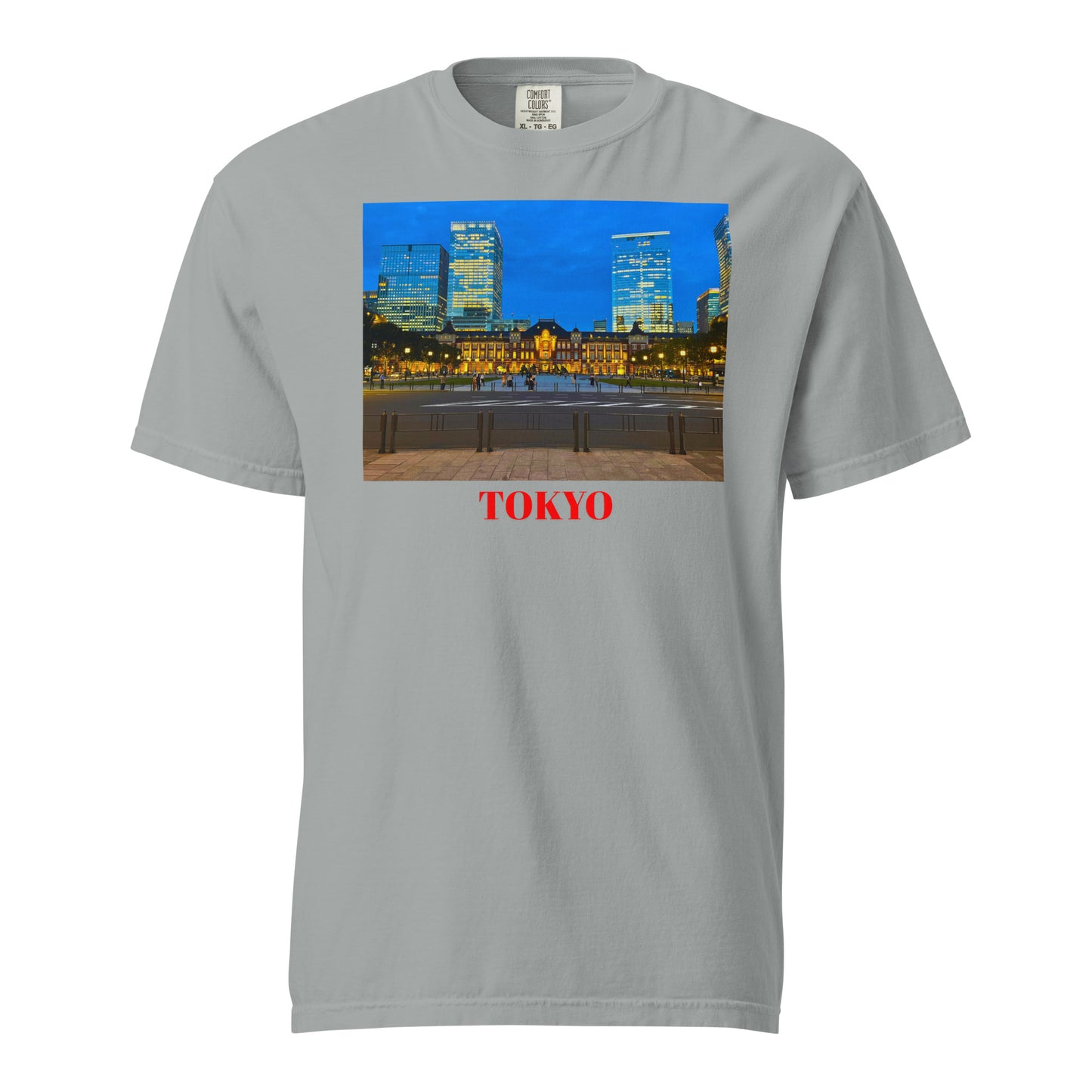 東京駅ヘビーウェイトTシャツ ユニセックス ガーメントダイ加工