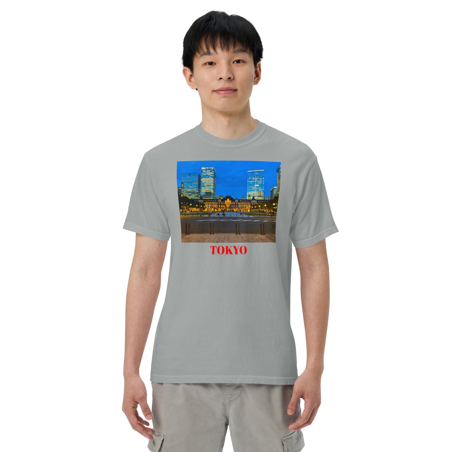 東京駅ヘビーウェイトTシャツ ユニセックス ガーメントダイ加工