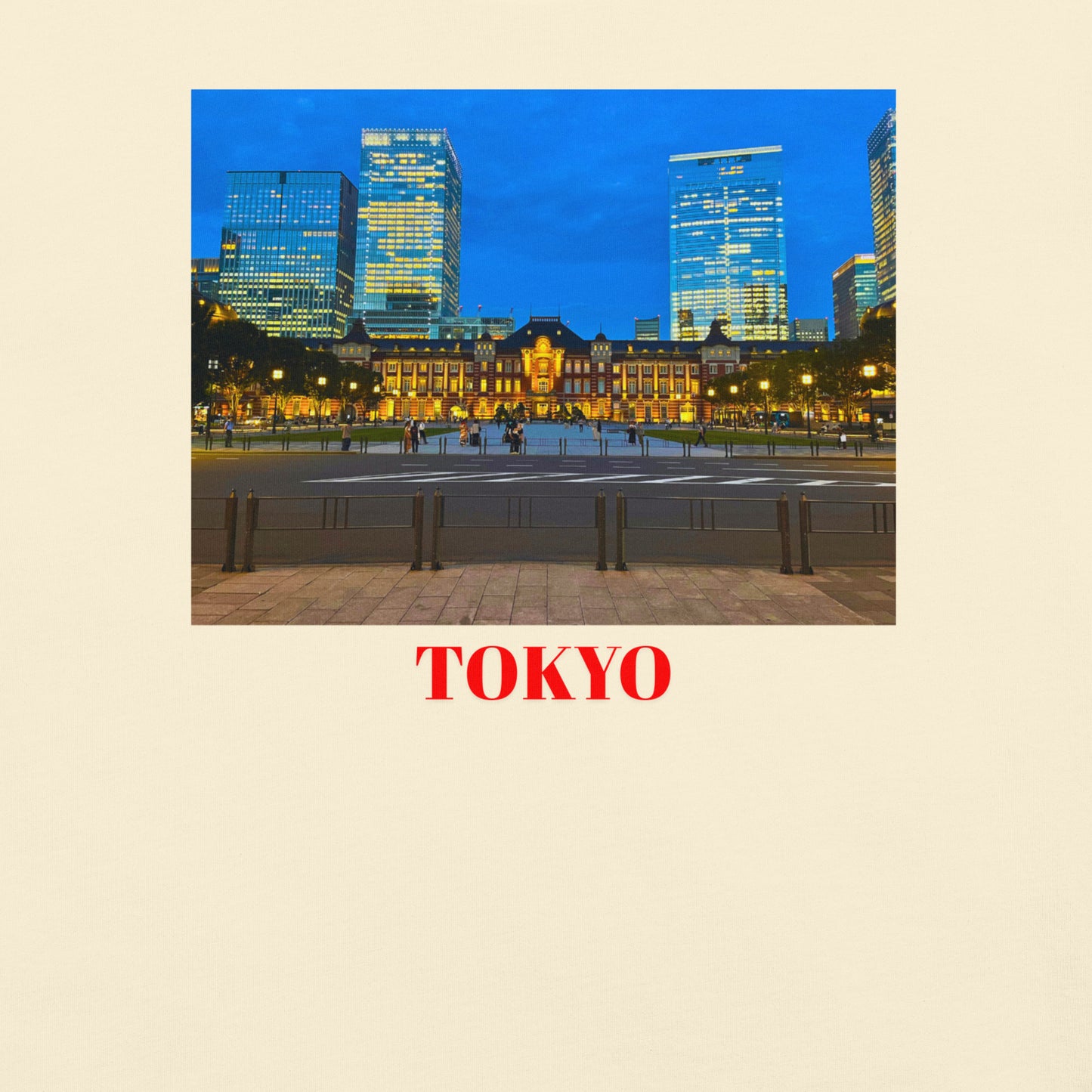 東京駅ヘビーウェイトTシャツ ユニセックス ガーメントダイ加工