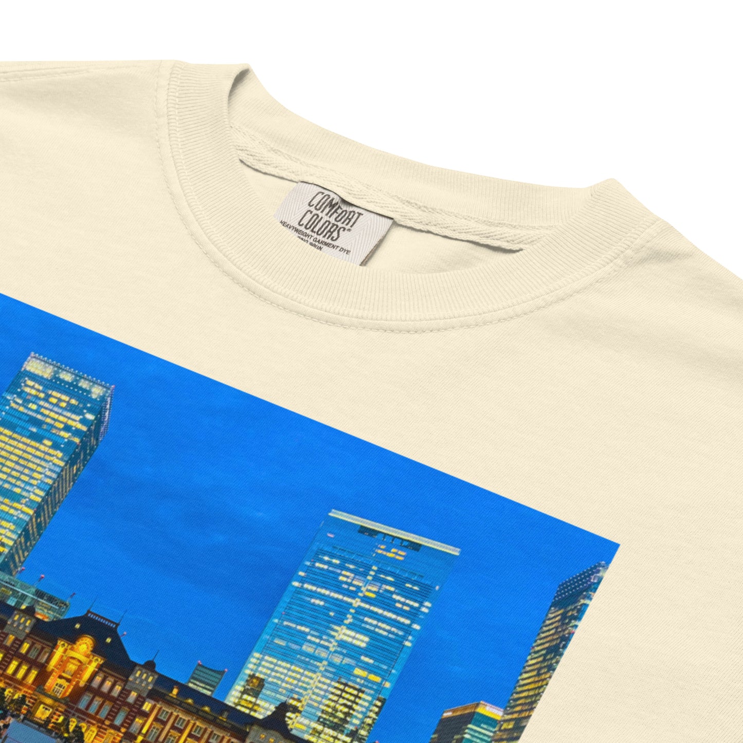 東京駅ヘビーウェイトTシャツ ユニセックス ガーメントダイ加工