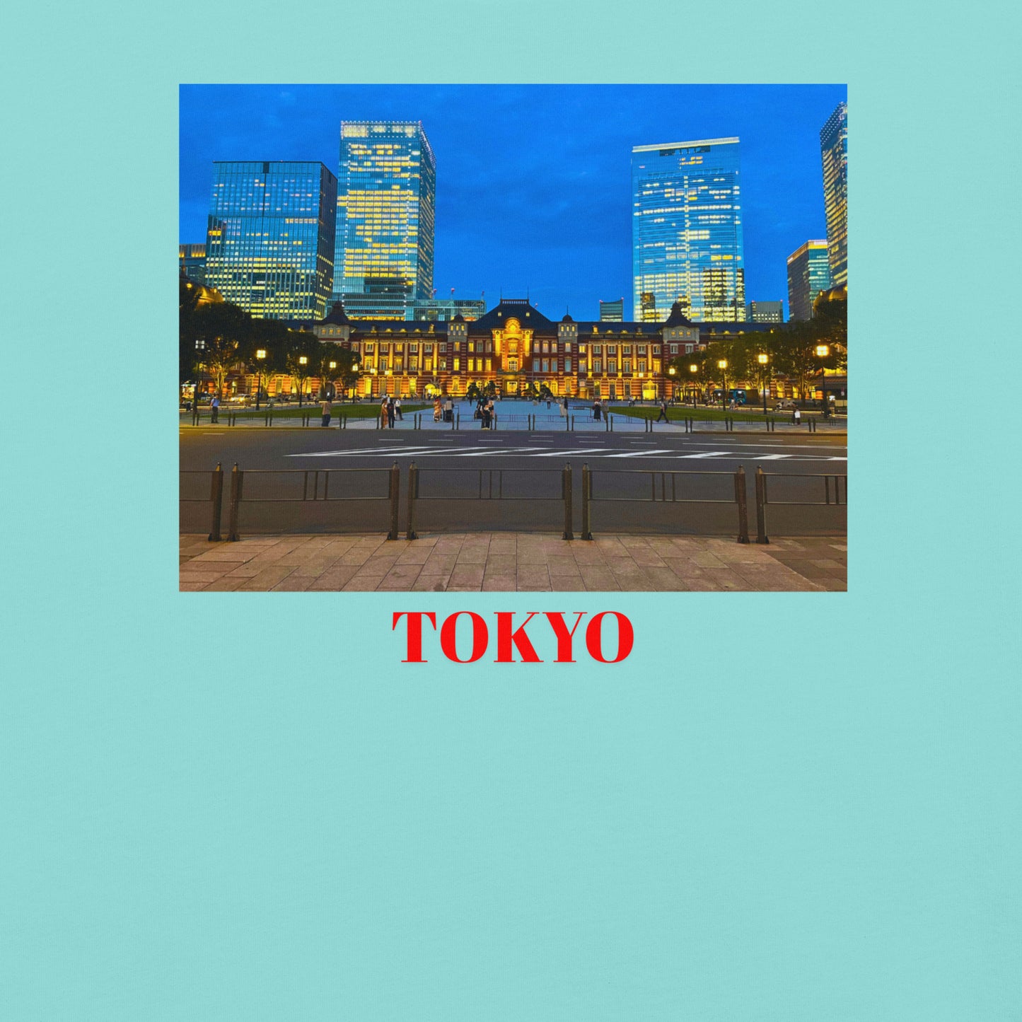 東京駅ヘビーウェイトTシャツ ユニセックス ガーメントダイ加工