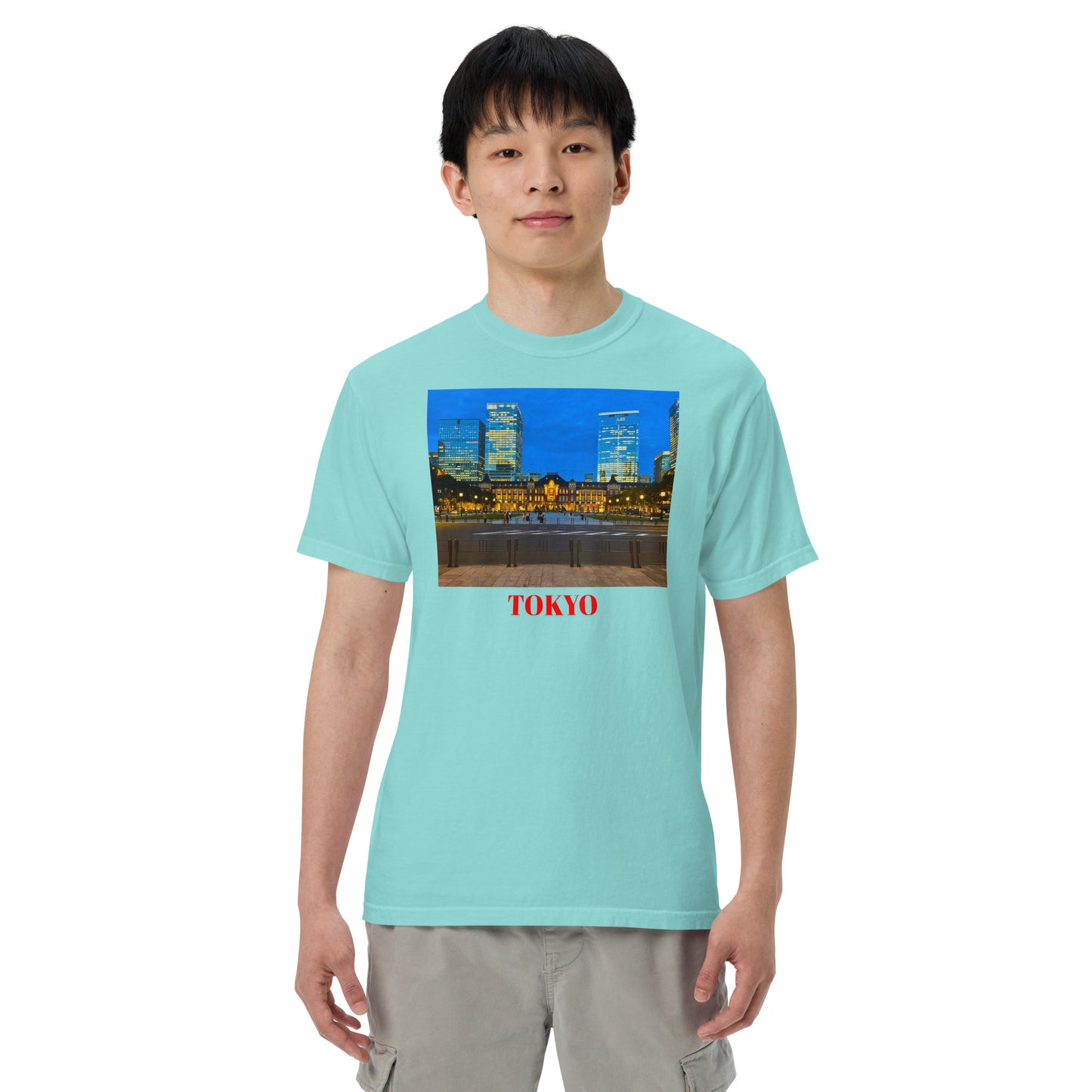 東京駅ヘビーウェイトTシャツ ユニセックス ガーメントダイ加工