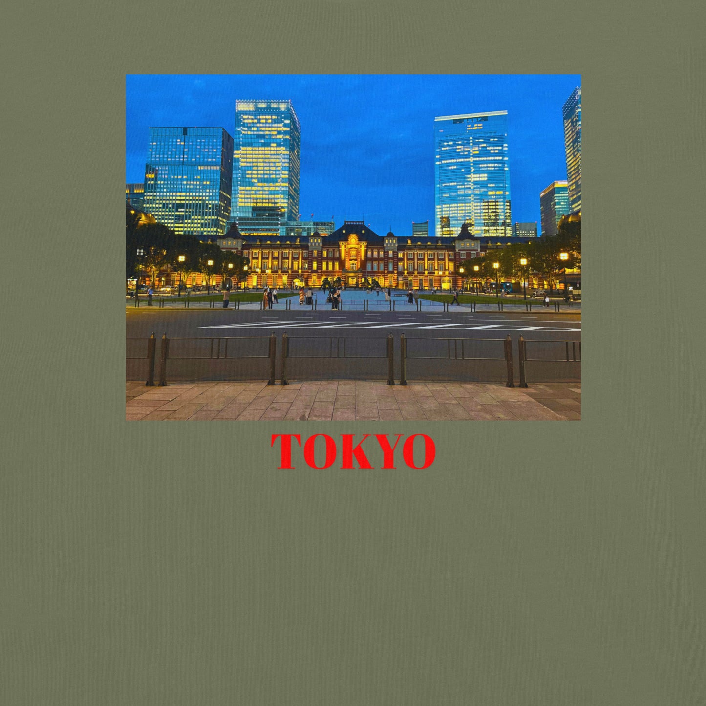 東京駅ヘビーウェイトTシャツ ユニセックス ガーメントダイ加工
