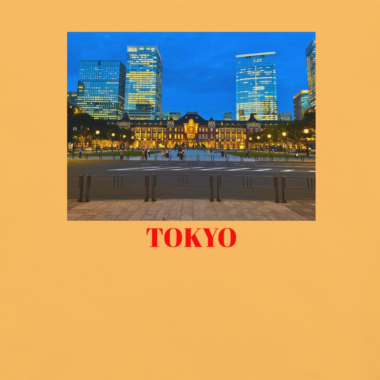 東京駅ヘビーウェイトTシャツ ユニセックス ガーメントダイ加工
